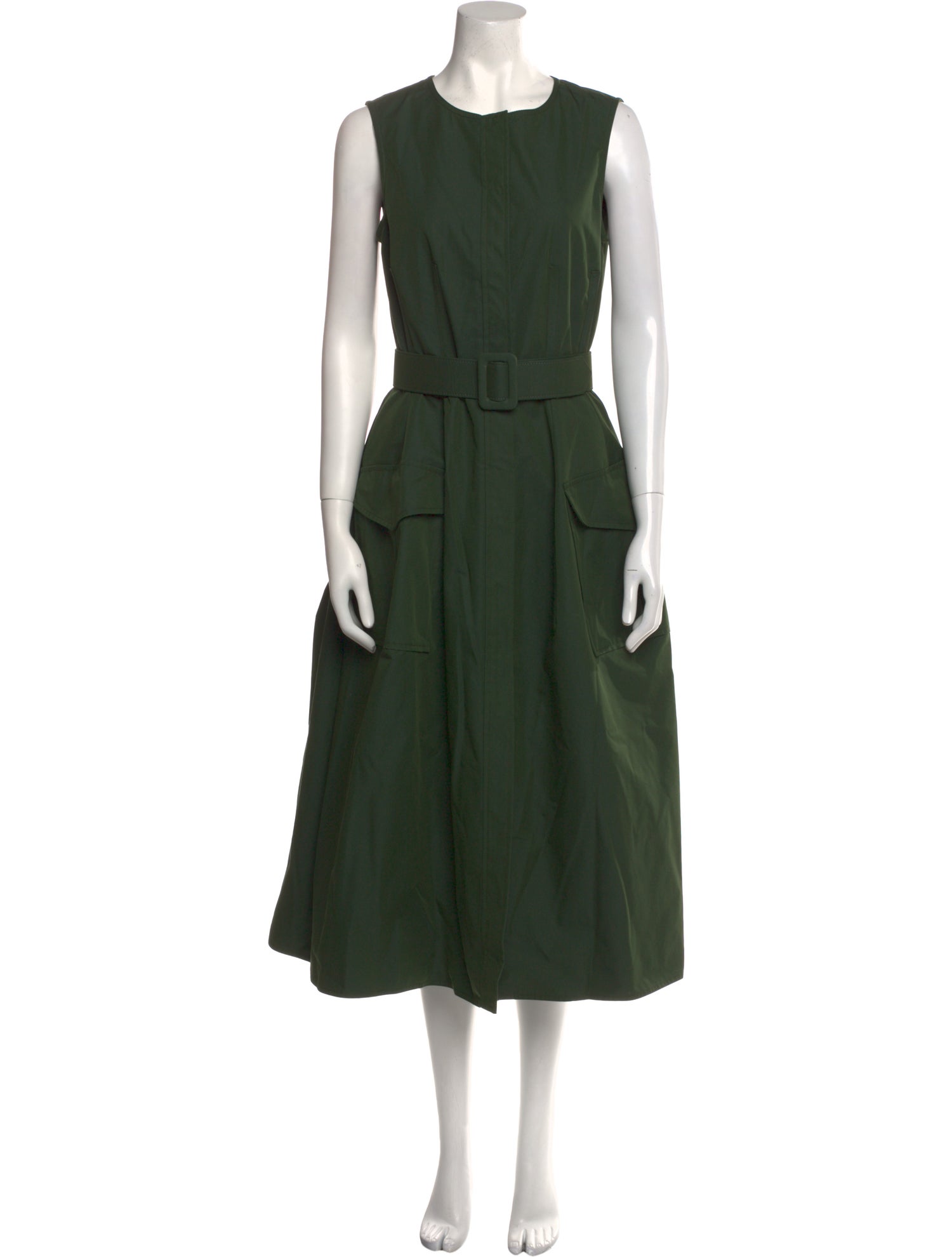 Oscar de la Renta Crew Neck Midi Length Dress