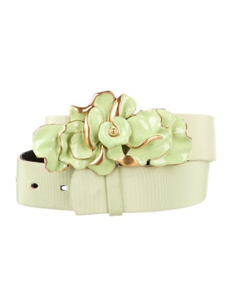 Oscar de la Renta Wide Leather Waist Belt