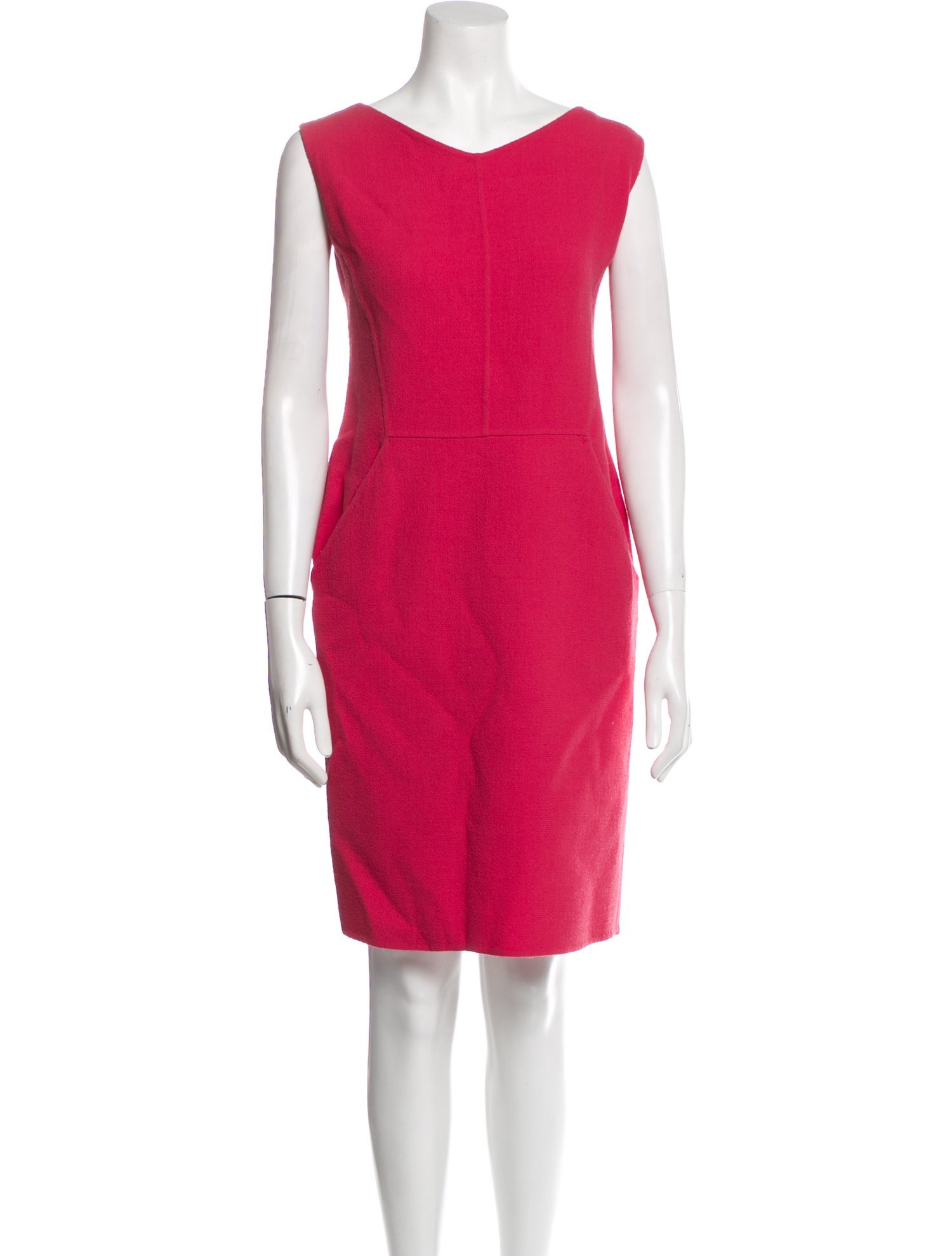 Oscar de la Renta Wool Knee-Length Dress