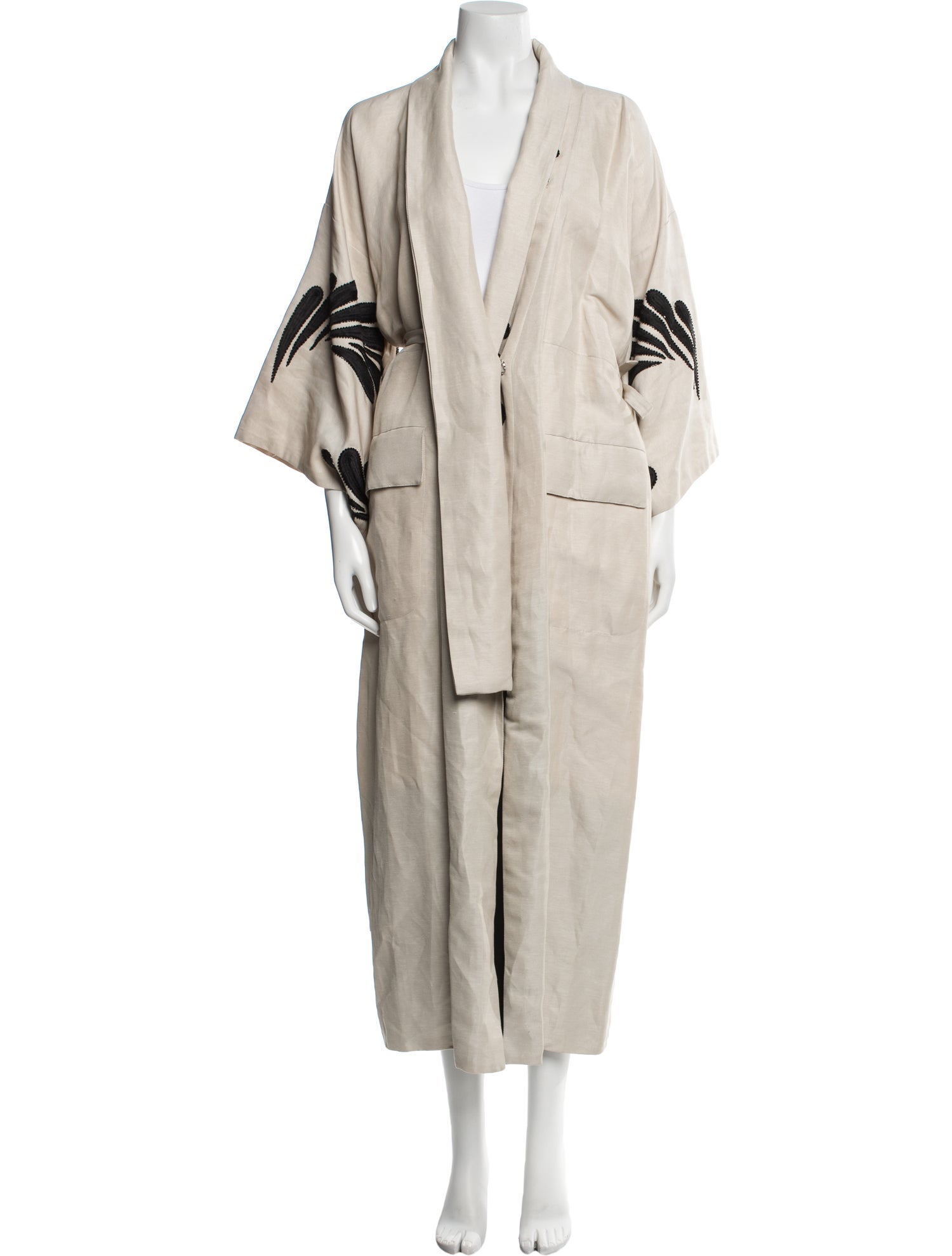 Oscar de la Renta Linen Trench Coat