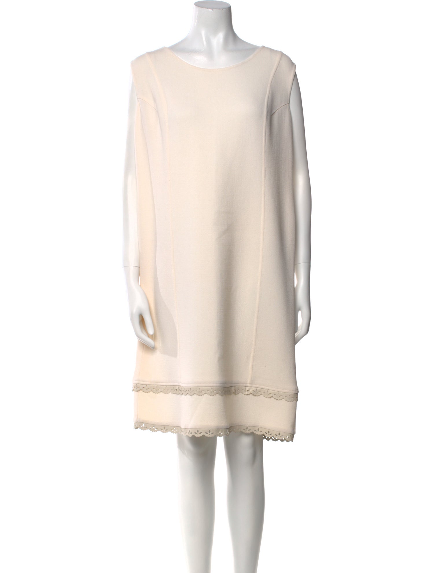 Oscar de la Renta Virgin Wool Knee-Length Dress