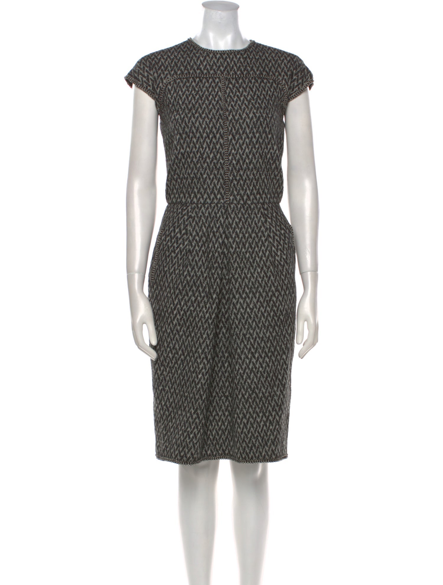 Oscar de la Renta Printed Knee-Length Dress