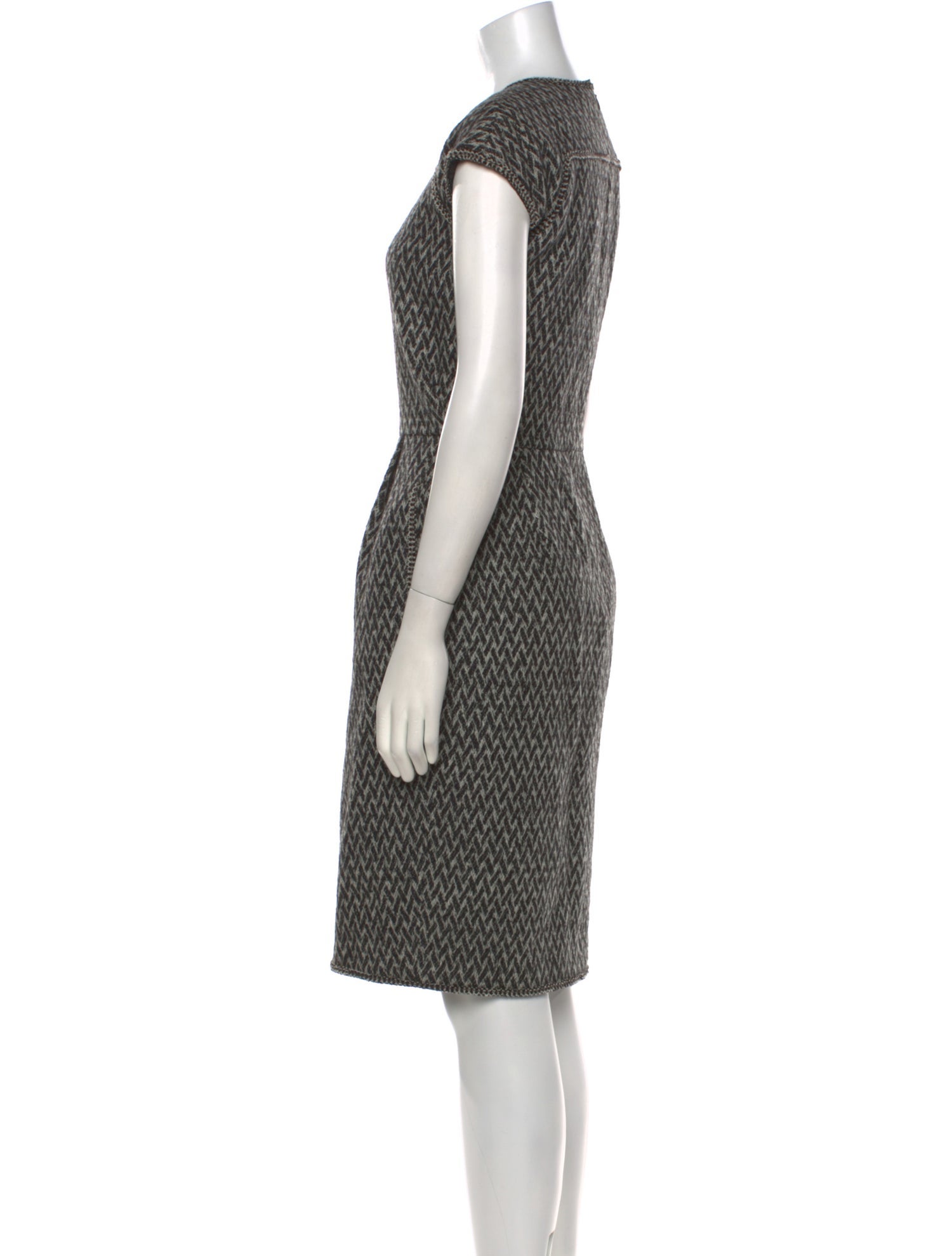 Oscar de la Renta Printed Knee-Length Dress