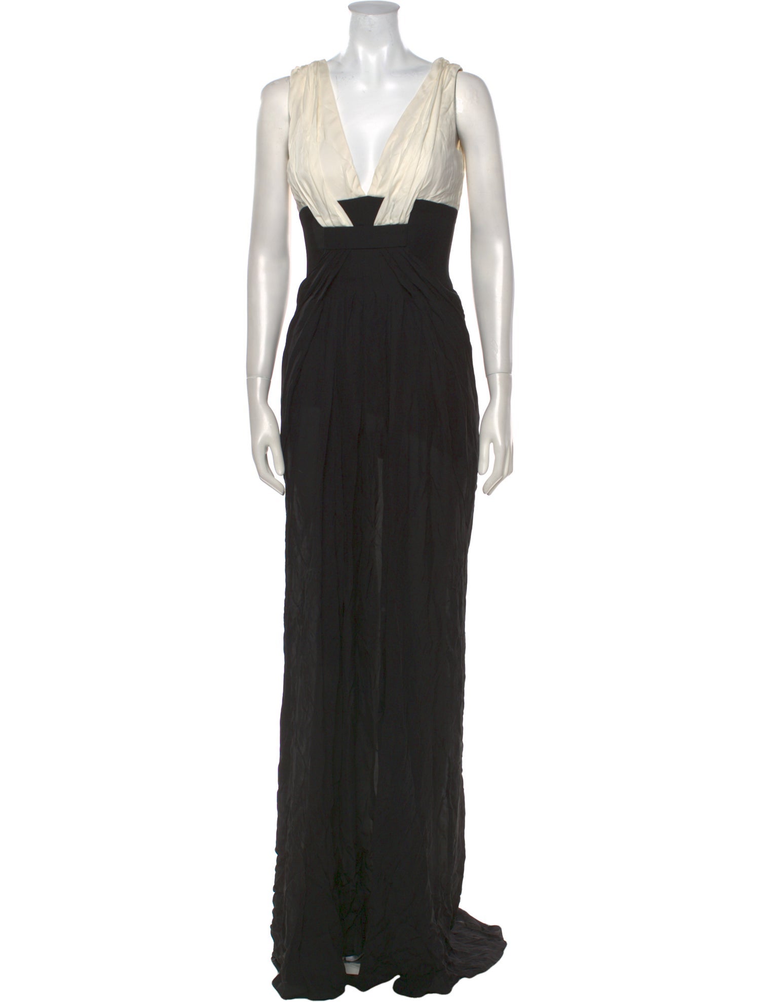 Oscar de la Renta V-Neck Long Dress