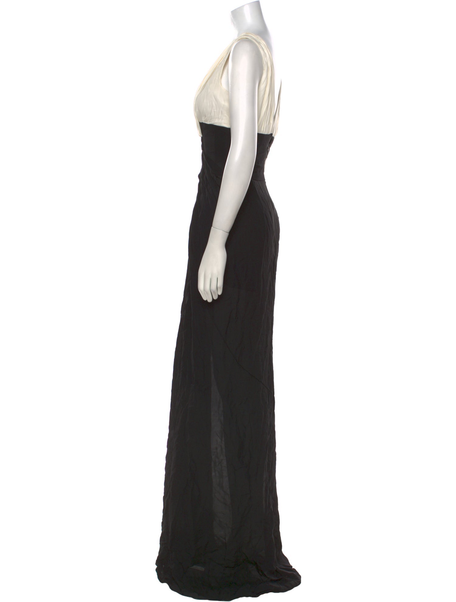 Oscar de la Renta V-Neck Long Dress