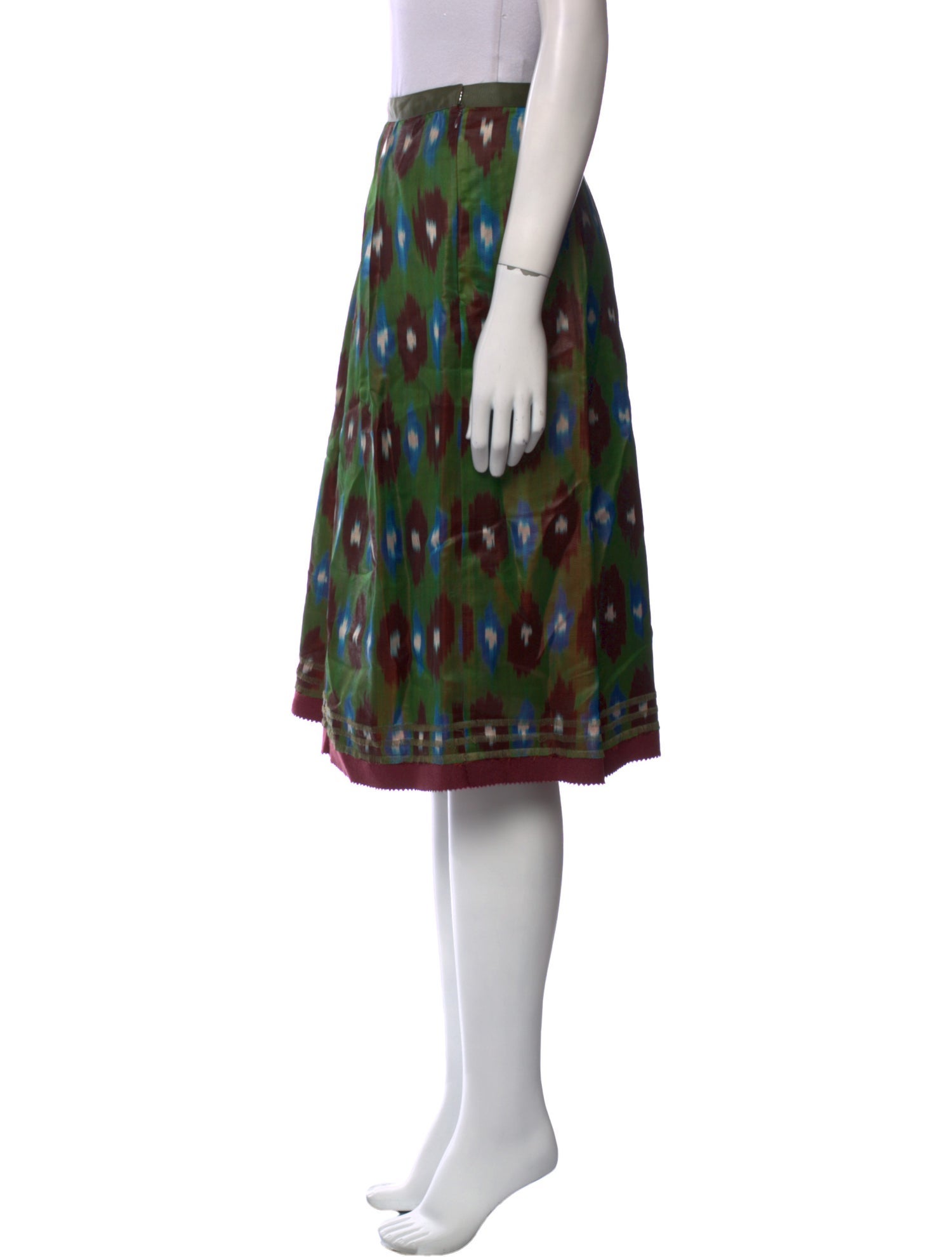 Oscar de la Renta Printed Knee-Length Skirt