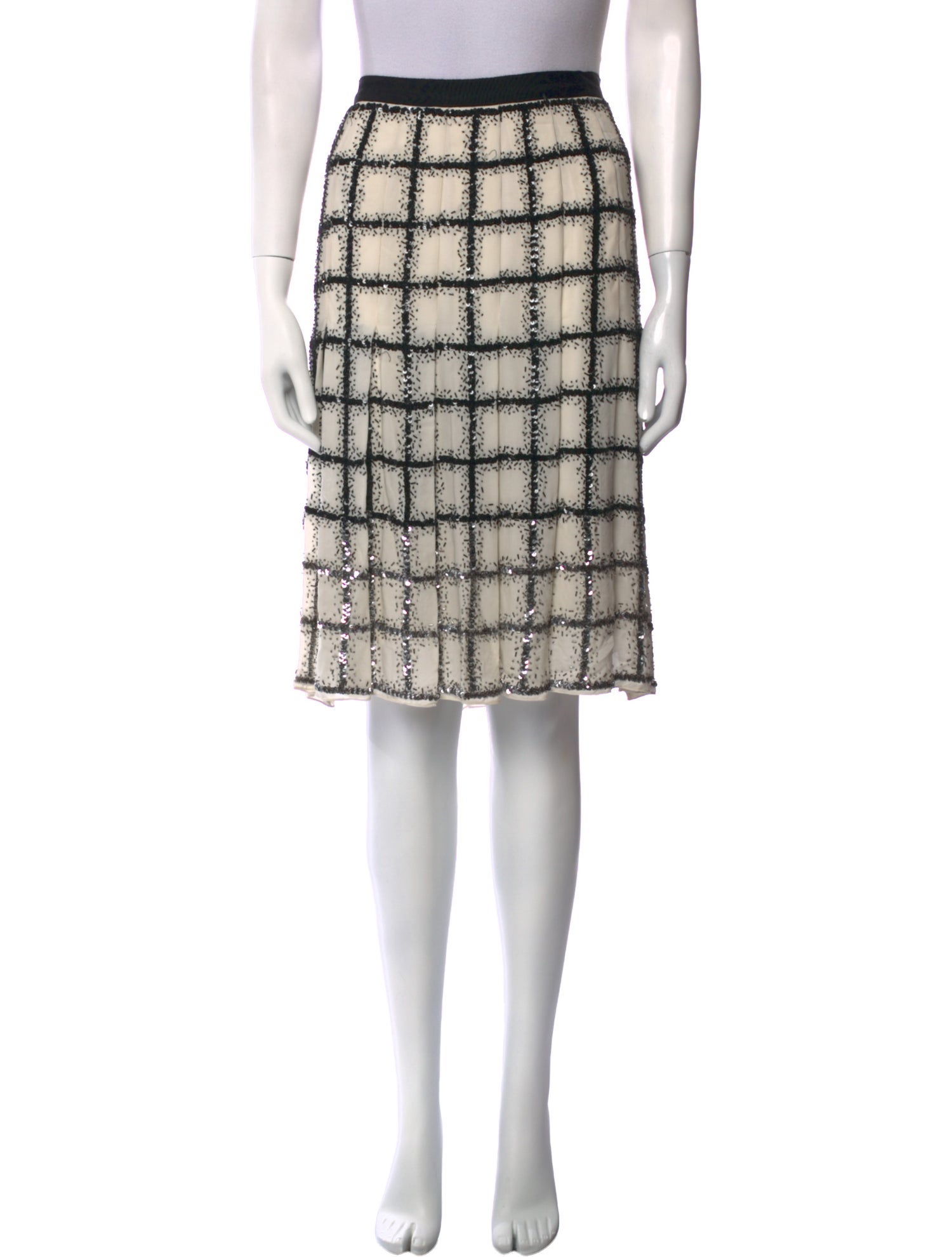 Oscar de la Renta Silk Knee-Length Skirt