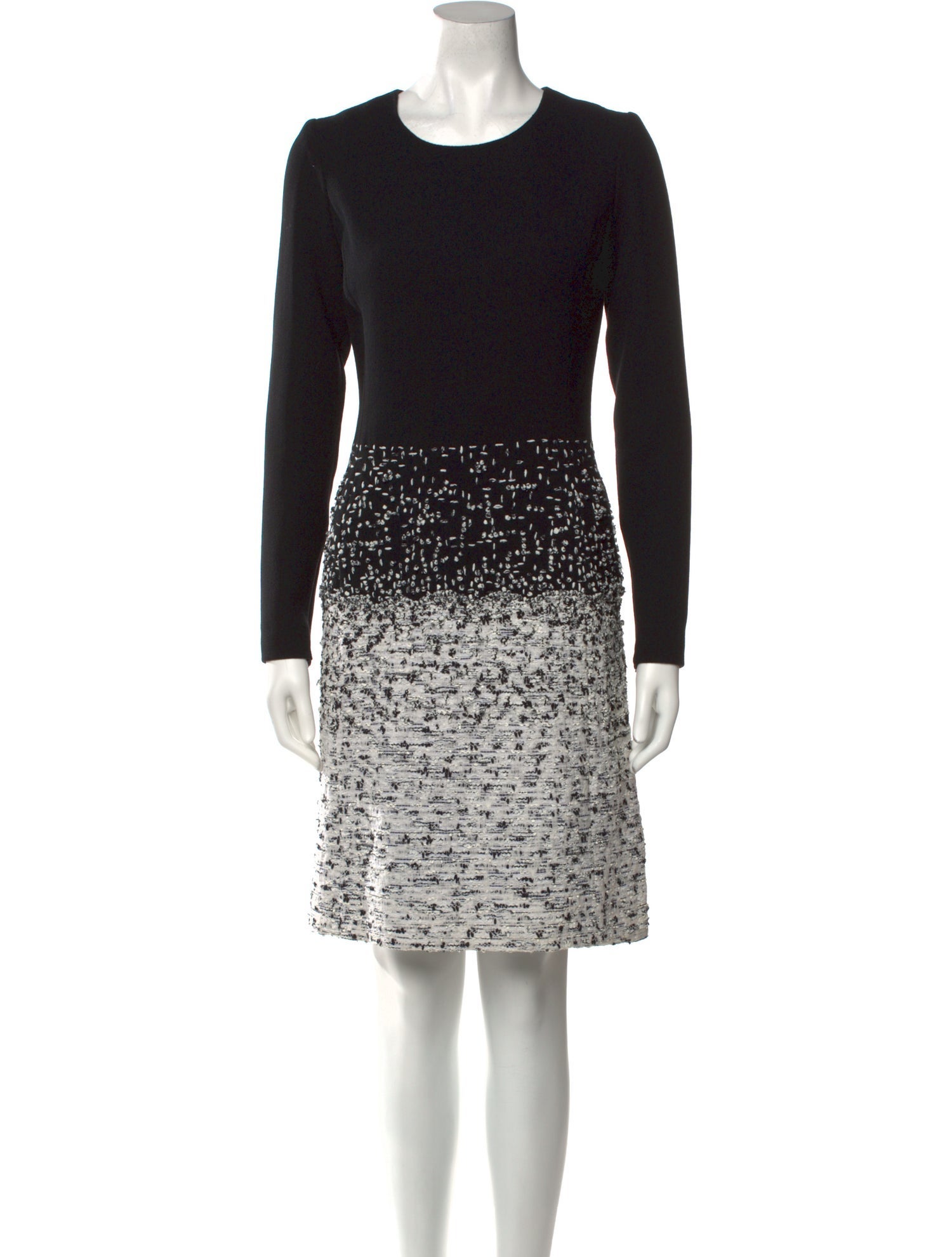 Oscar de la Renta Crew Neck Knee-Length Dress