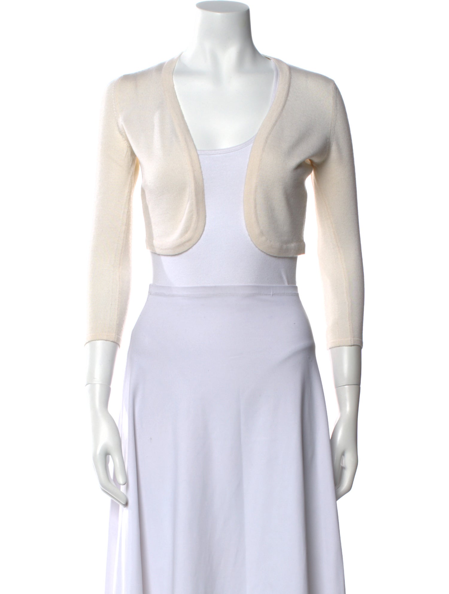 Oscar de la Renta Cashmere Open Front Sweater