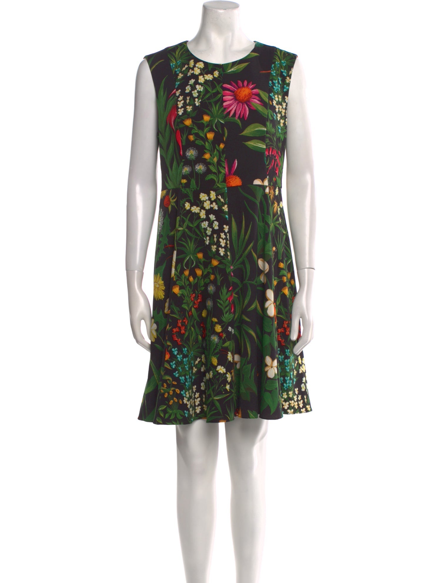 Oscar de la Renta Floral Print Mini Dress