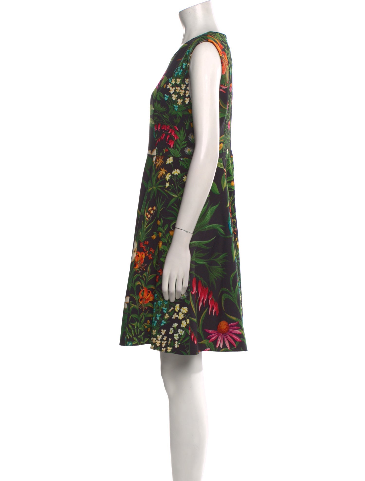 Oscar de la Renta Floral Print Mini Dress
