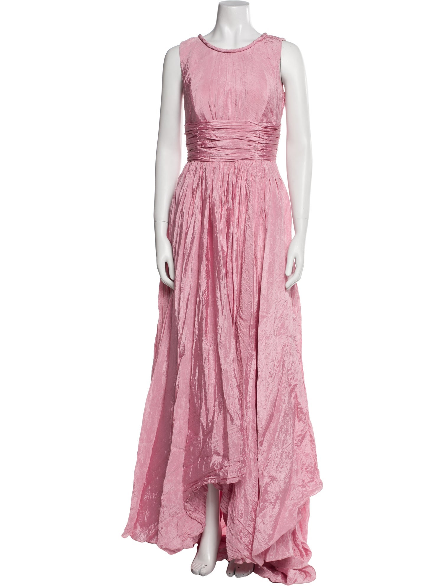 Oscar de la Renta Crew Neck Long Dress