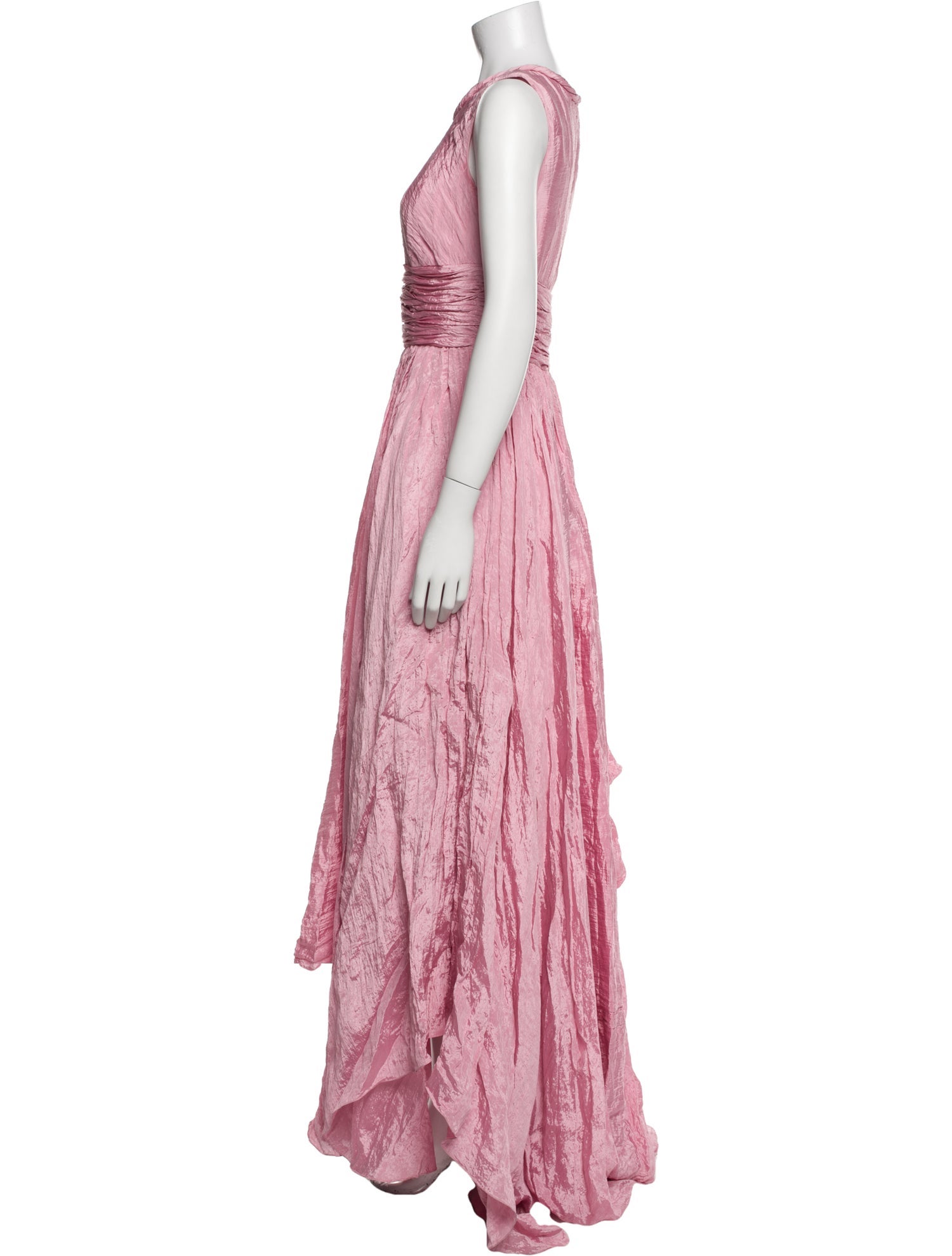 Oscar de la Renta Crew Neck Long Dress