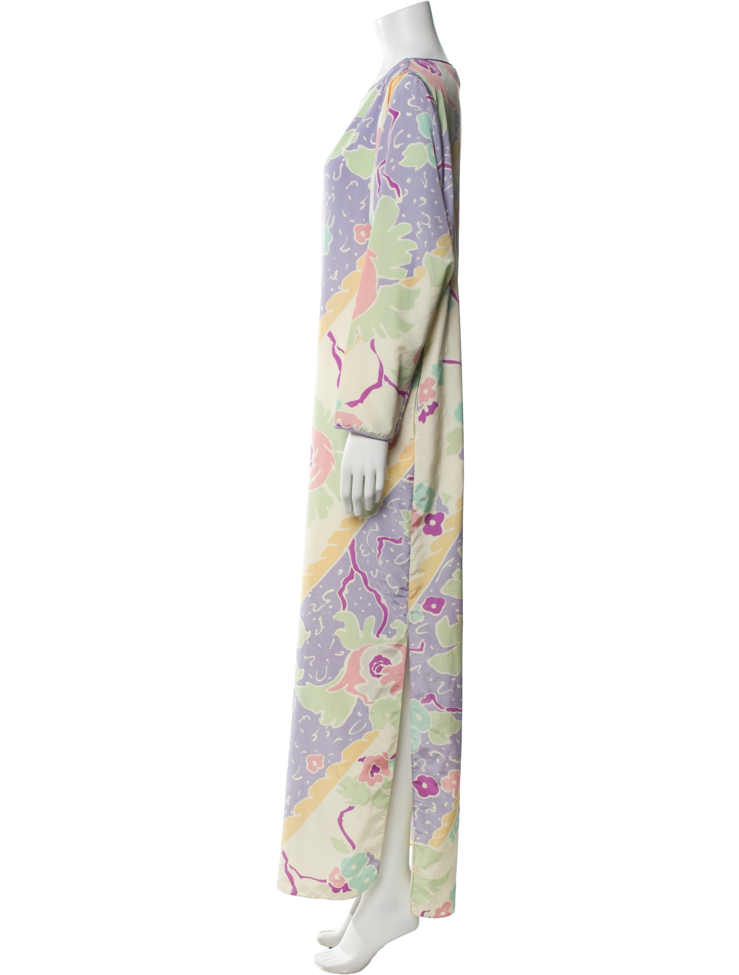 Oscar de la Renta Floral Print Long Dress