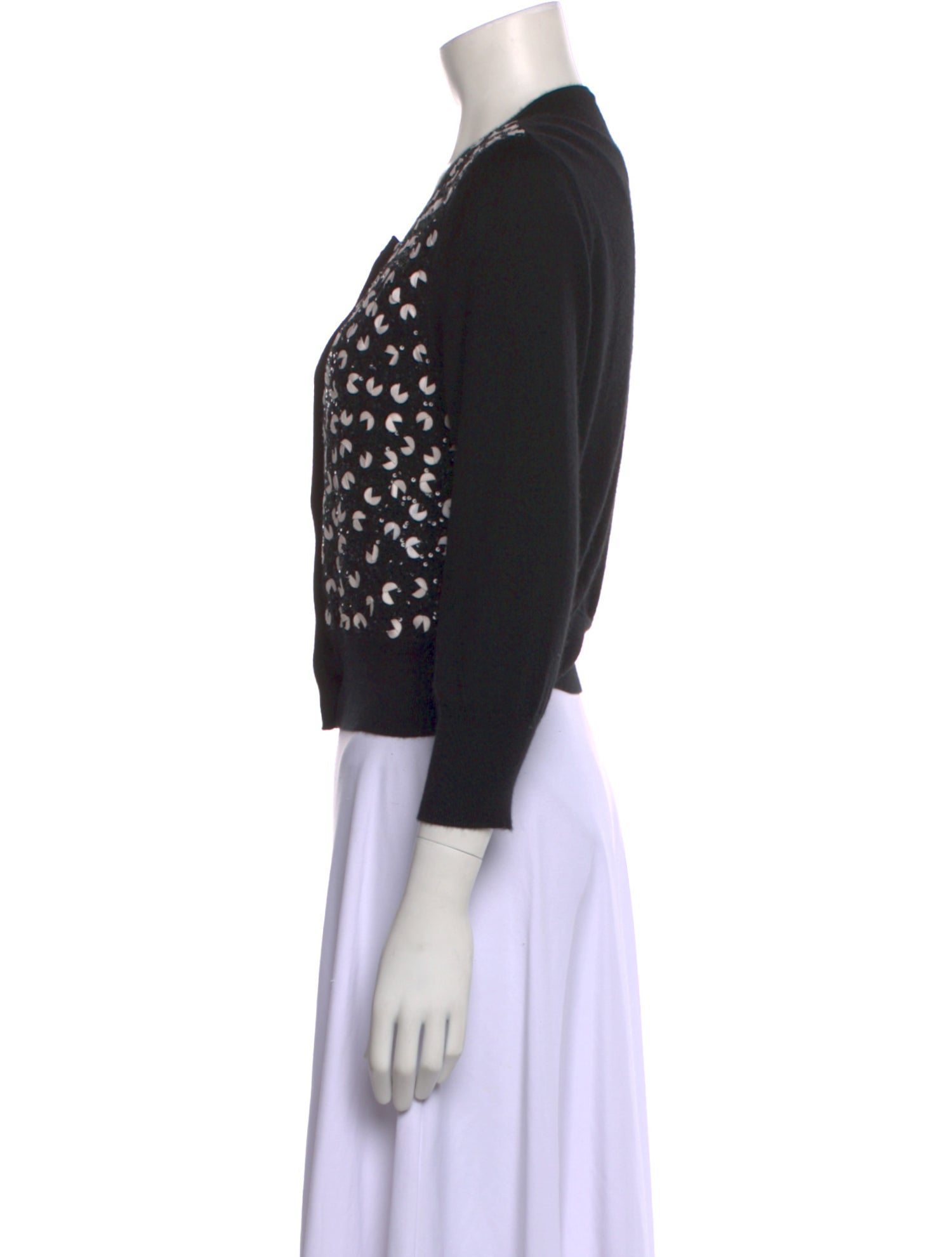 Oscar de la Renta Cashmere Printed Sweater