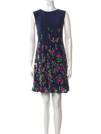 Oscar de la Renta Silk Mini Dress