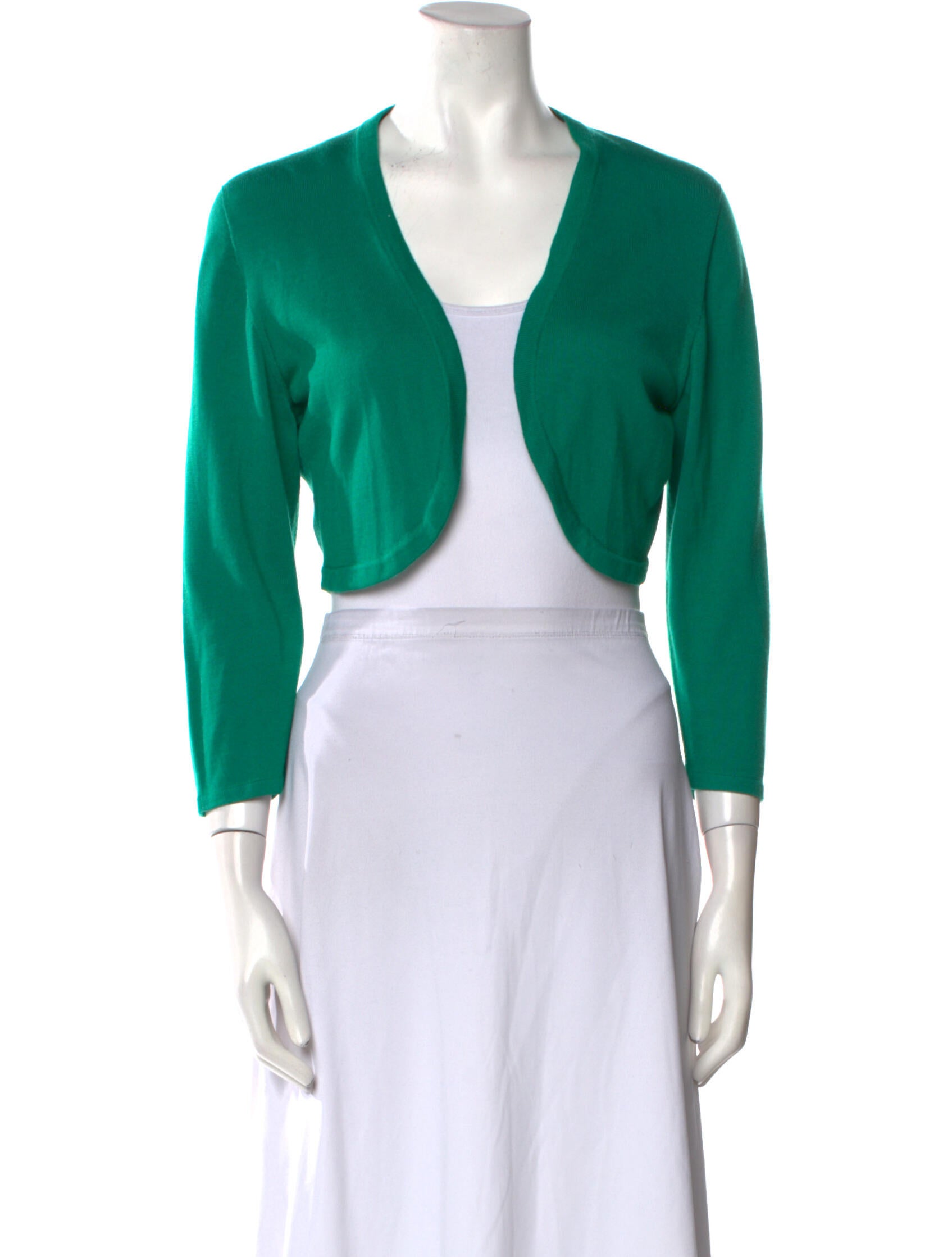 Oscar de la Renta Cashmere Open Front Sweater