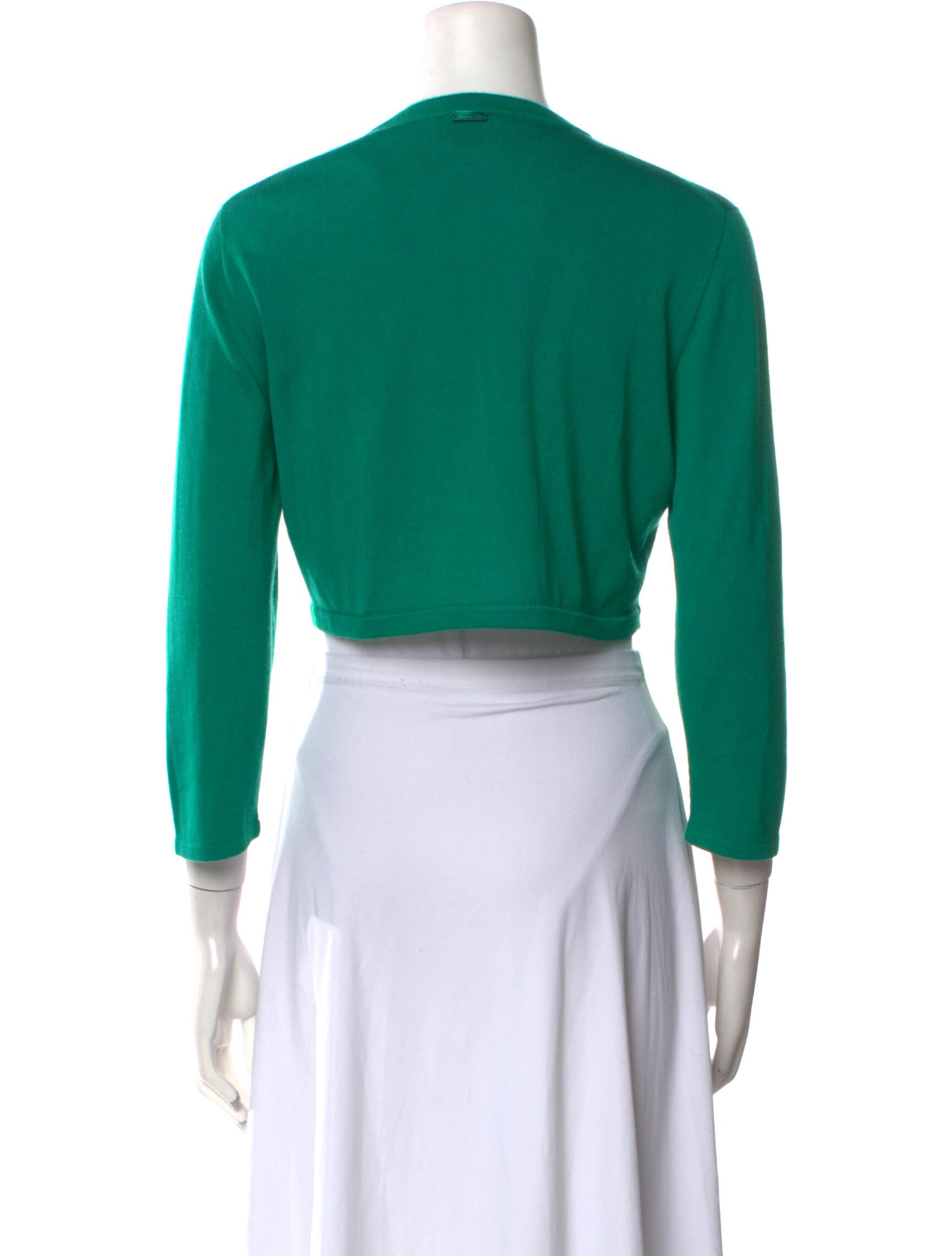 Oscar de la Renta Cashmere Open Front Sweater