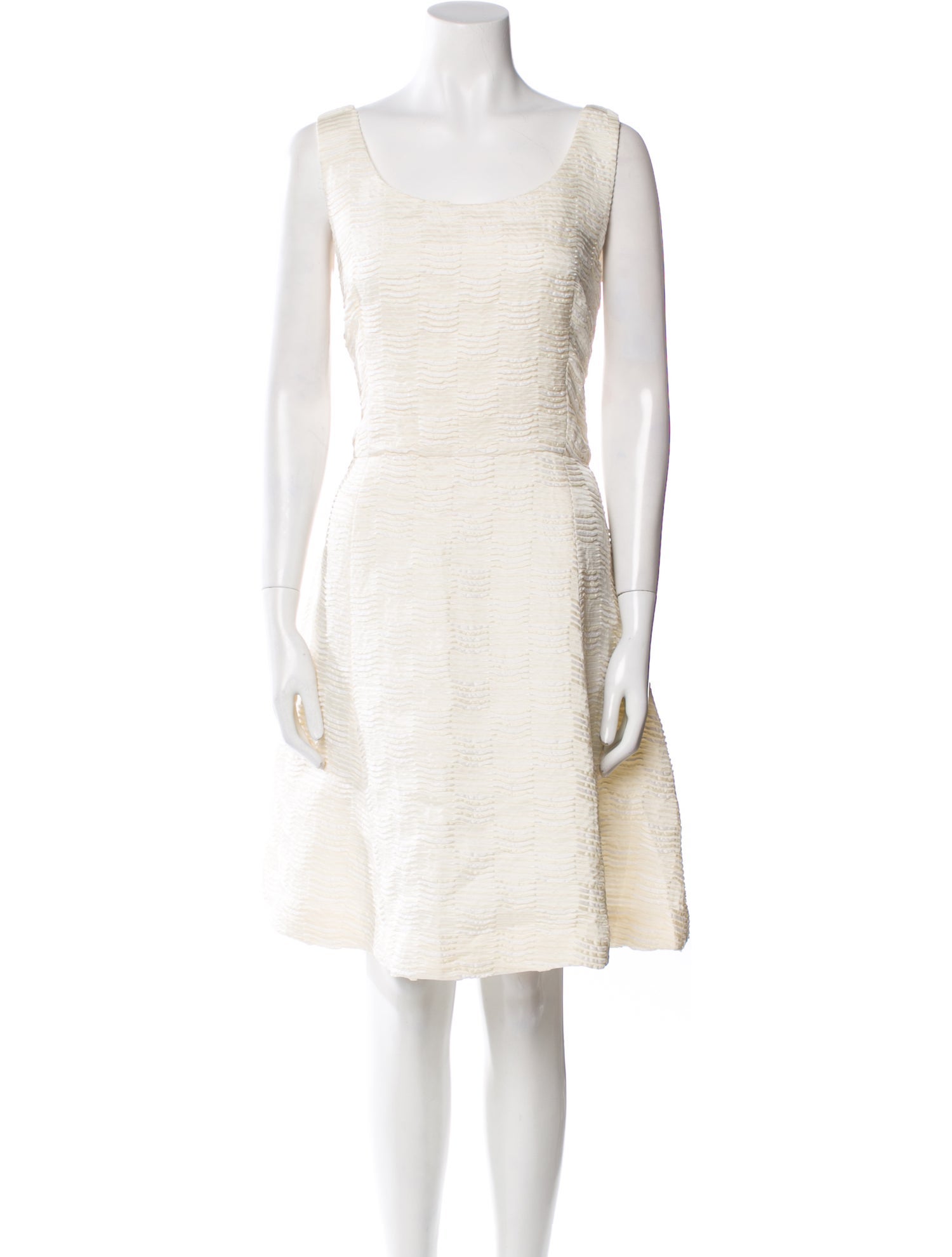 Oscar de la Renta Scoop Neck Knee-Length Dress