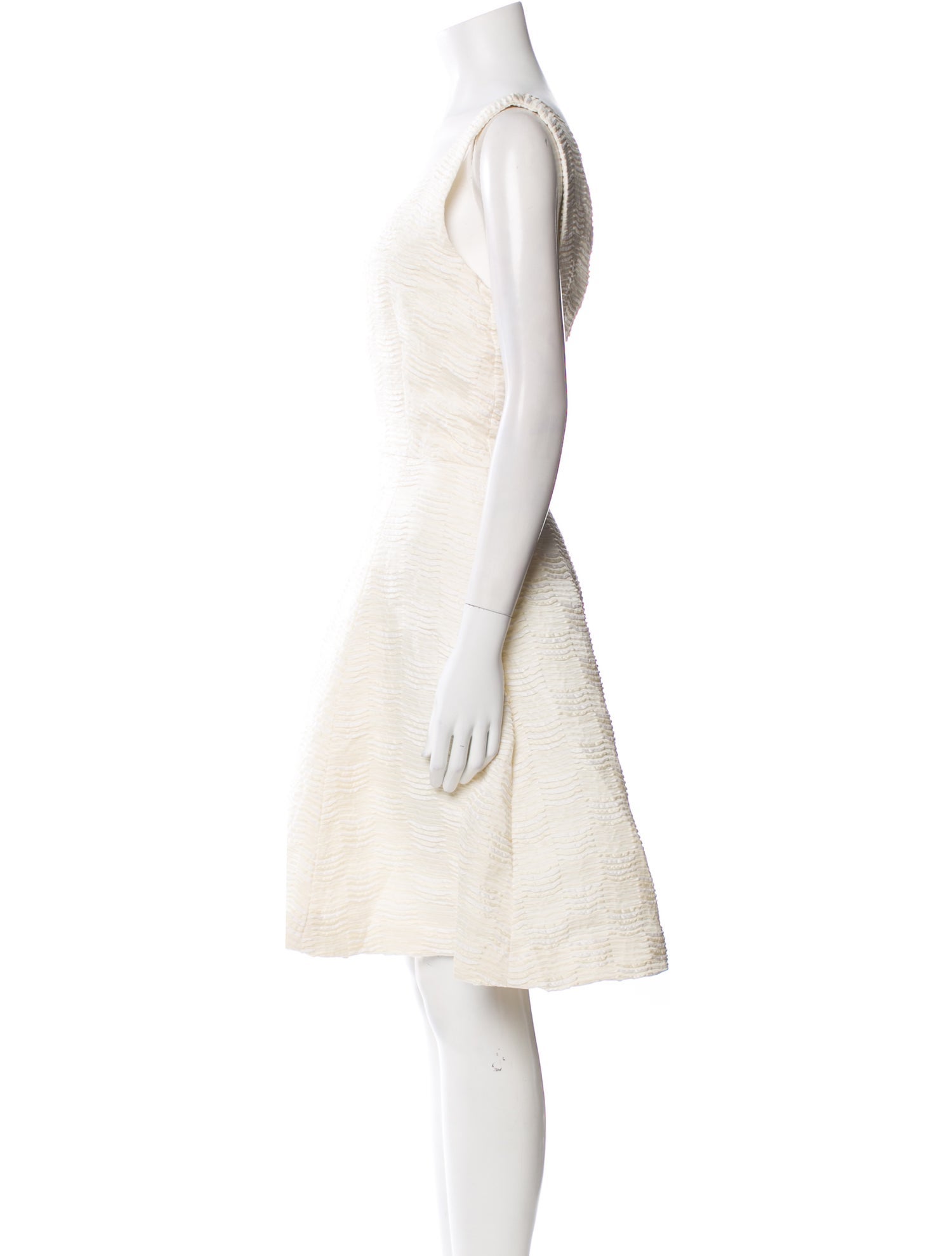 Oscar de la Renta Scoop Neck Knee-Length Dress