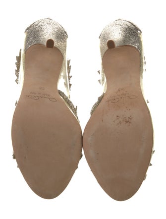 Oscar de la Renta PVC Beaded Accents D'Orsay Pumps