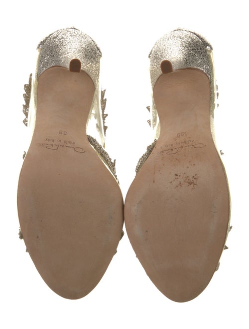 Oscar de la Renta PVC Beaded Accents D'Orsay Pumps