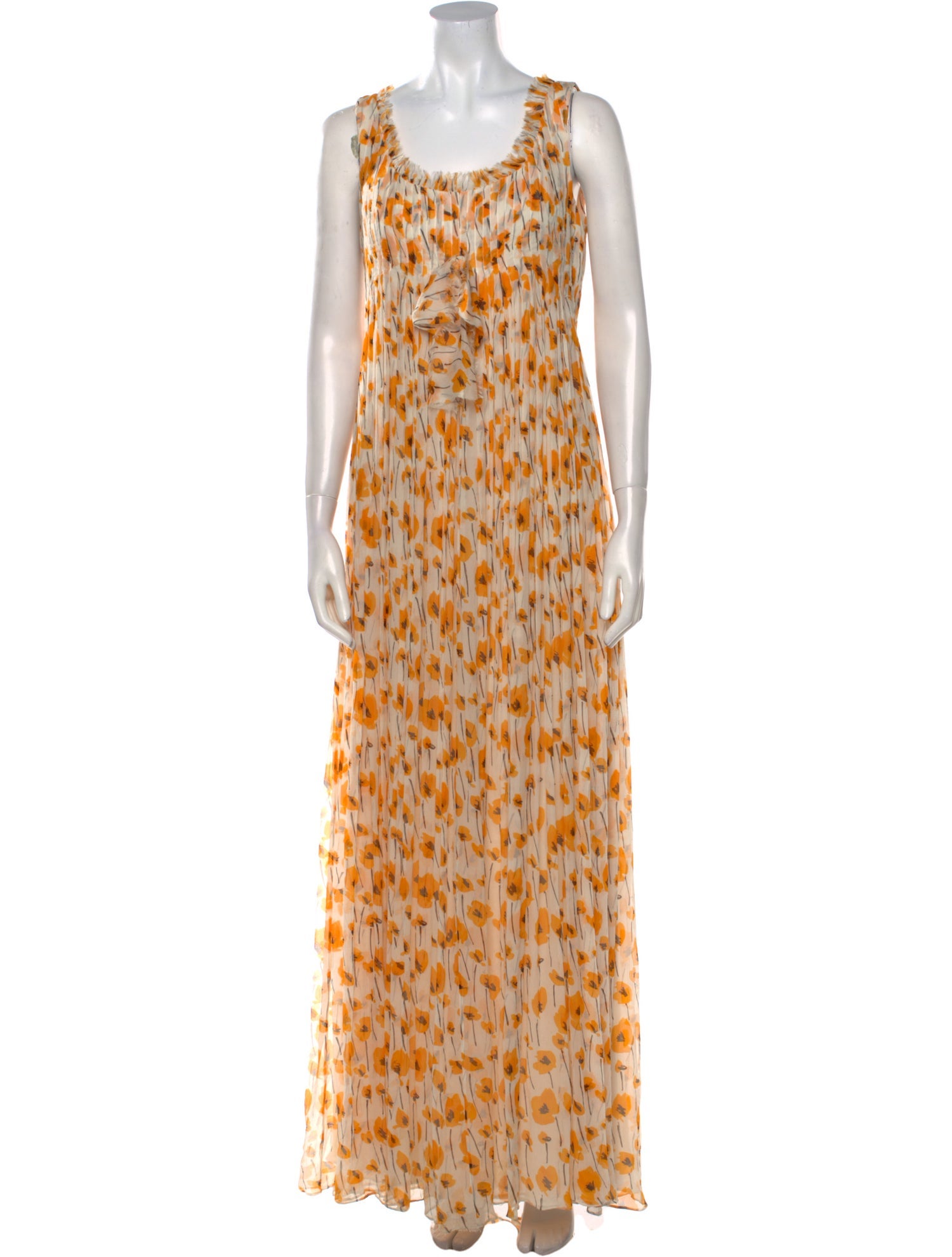 Oscar de la Renta Silk Long Dress