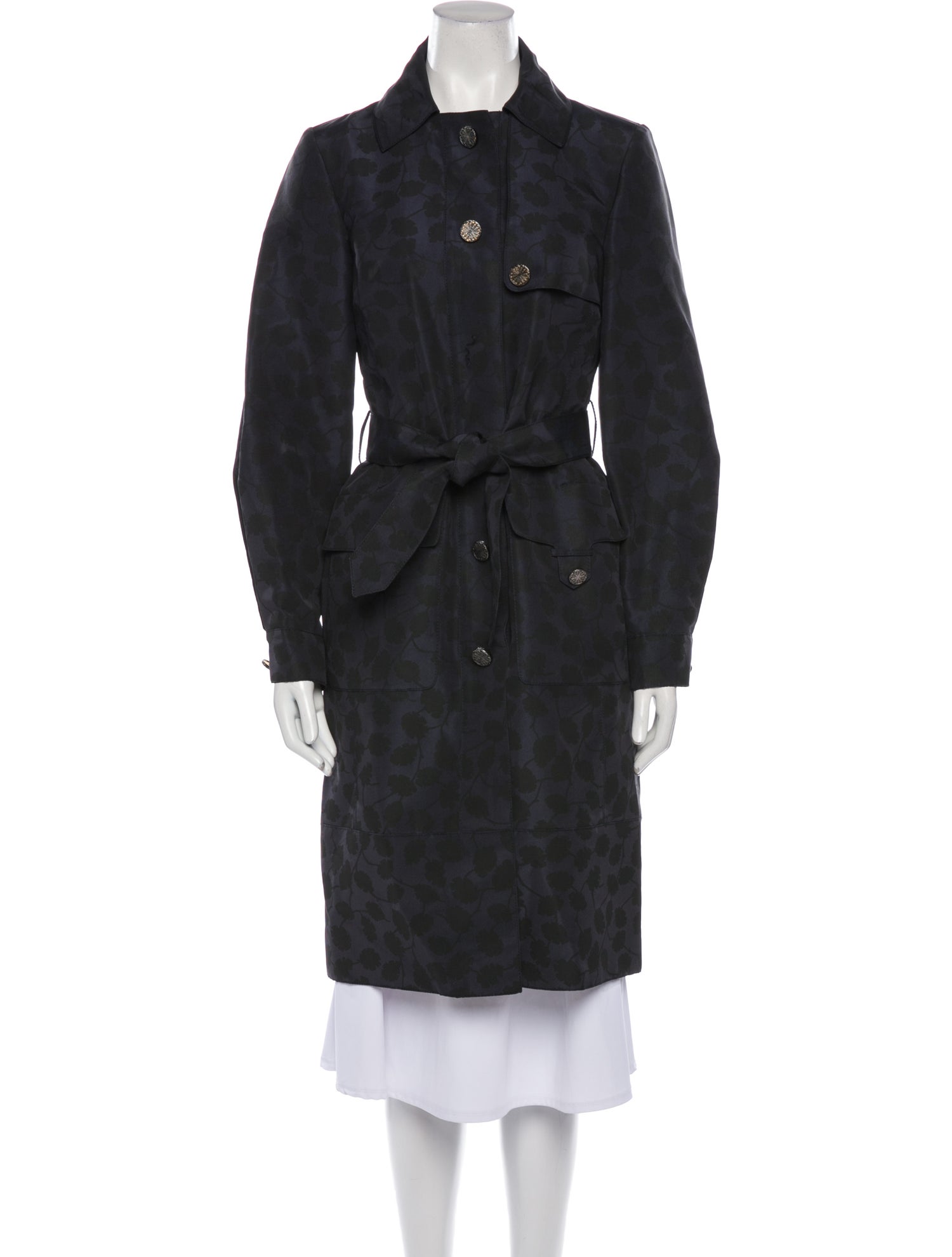 Oscar de la Renta Silk Trench Coat