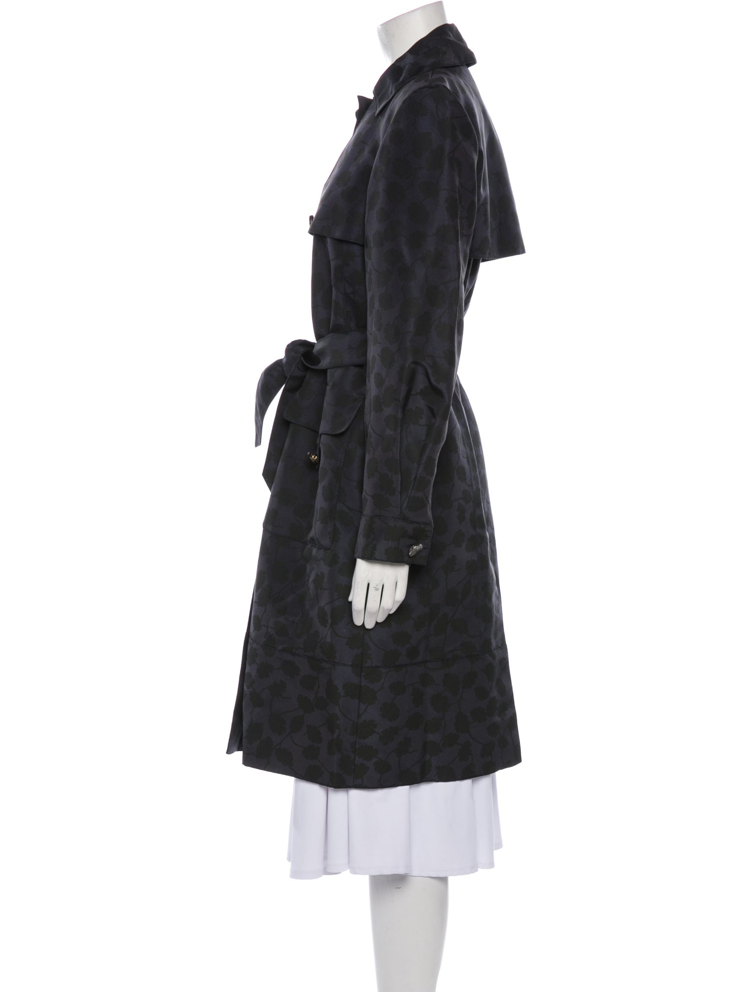 Oscar de la Renta Silk Trench Coat