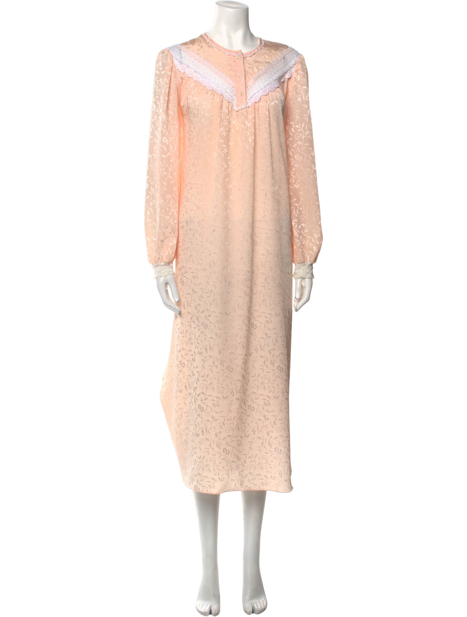 Oscar de la Renta Crew Neck Long Dress