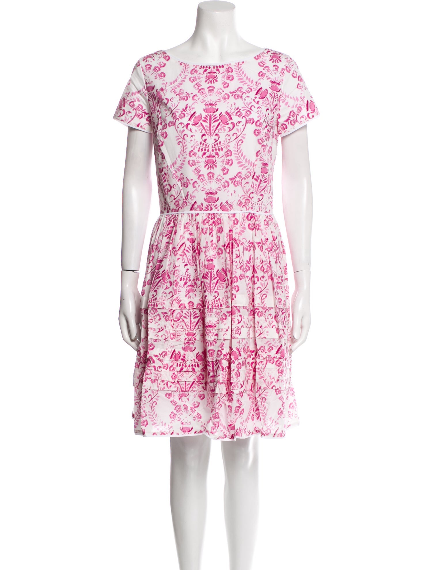 Oscar de la Renta Floral Print Mini Dress