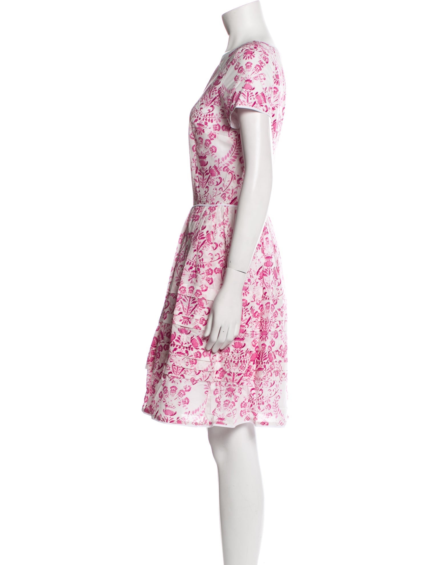Oscar de la Renta Floral Print Mini Dress