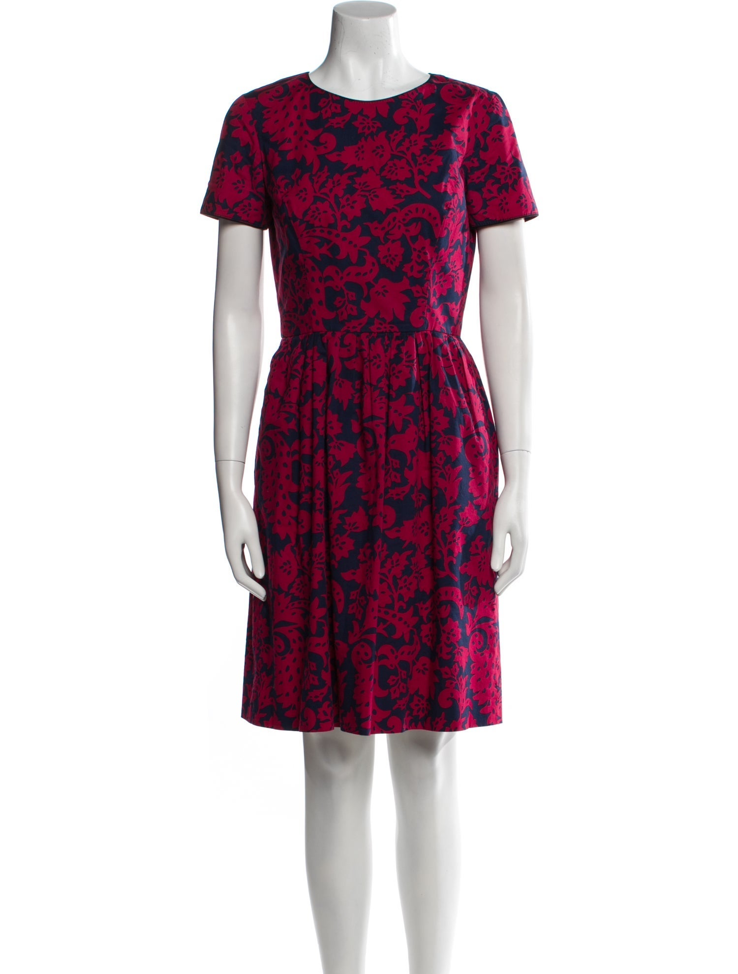 Oscar de la Renta Printed Knee-Length Dress