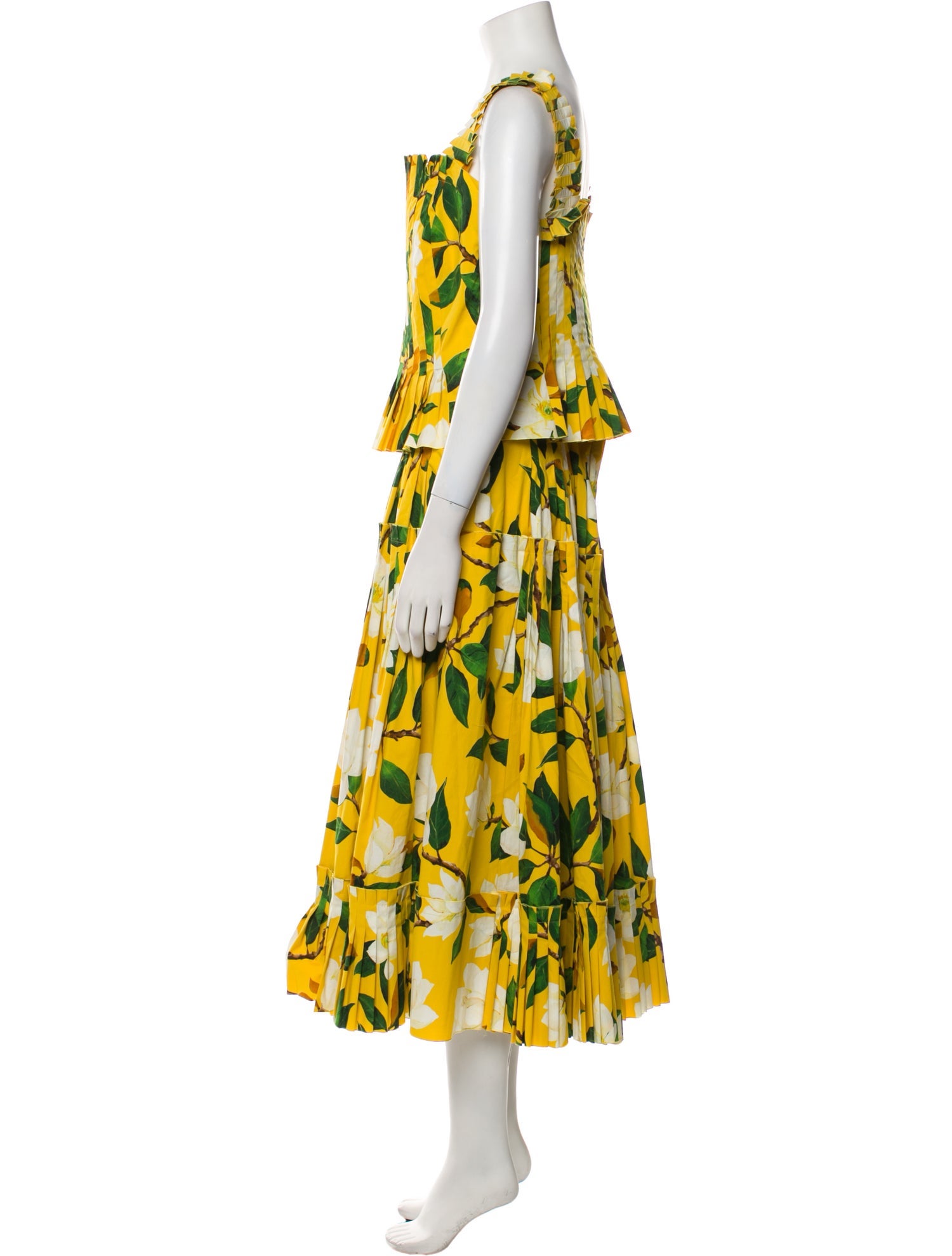 Oscar de la Renta Floral Print Skirt Set