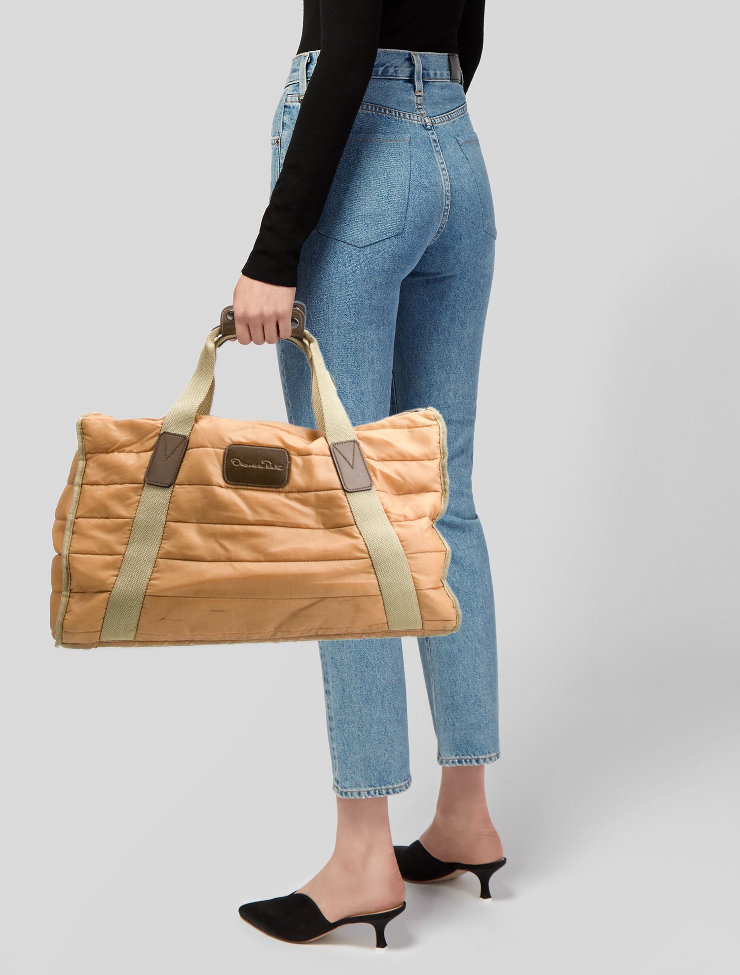 Oscar de la Renta Nylon Weekender Bag