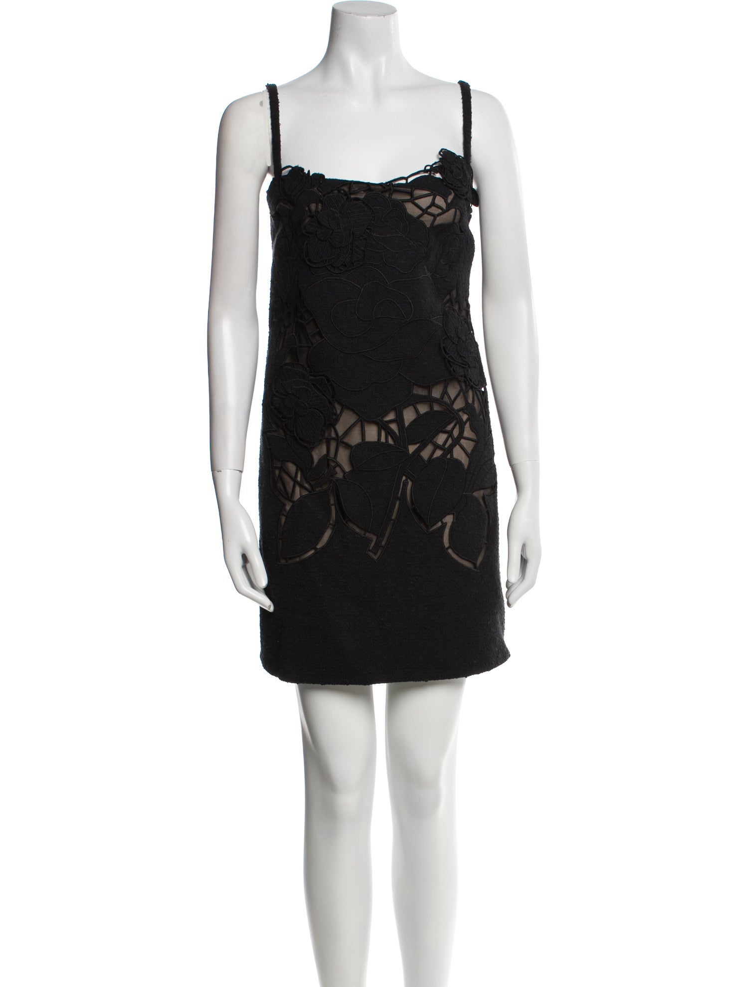 Oscar de la Renta Lace Pattern Mini Dress