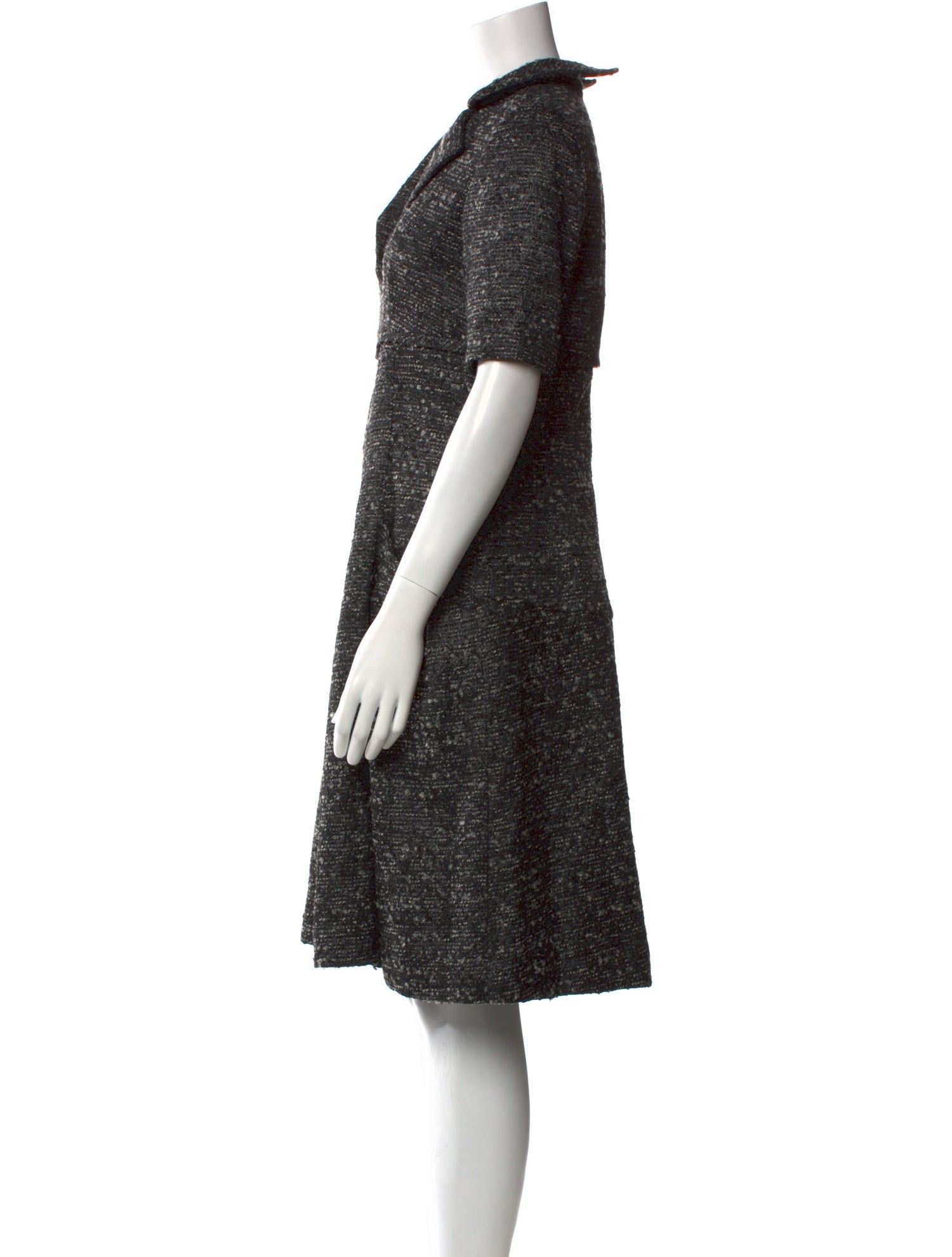 Oscar de la Renta V-Neck Knee-Length Dress