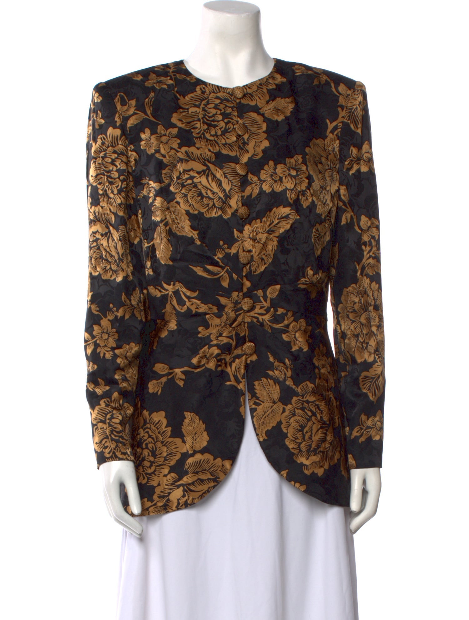 Oscar de la Renta Silk Printed Blouse