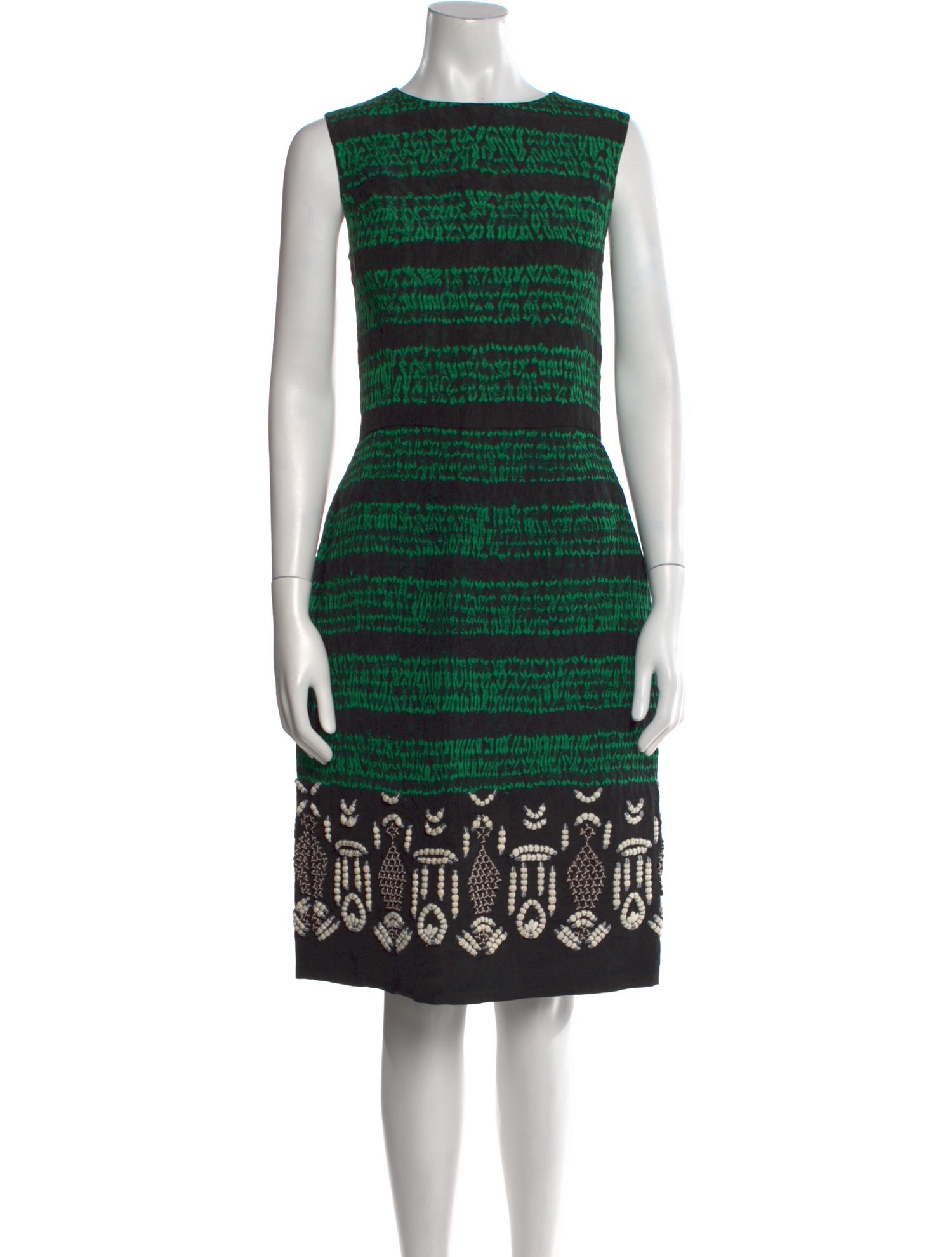 Oscar de la Renta Silk Midi Length Dress