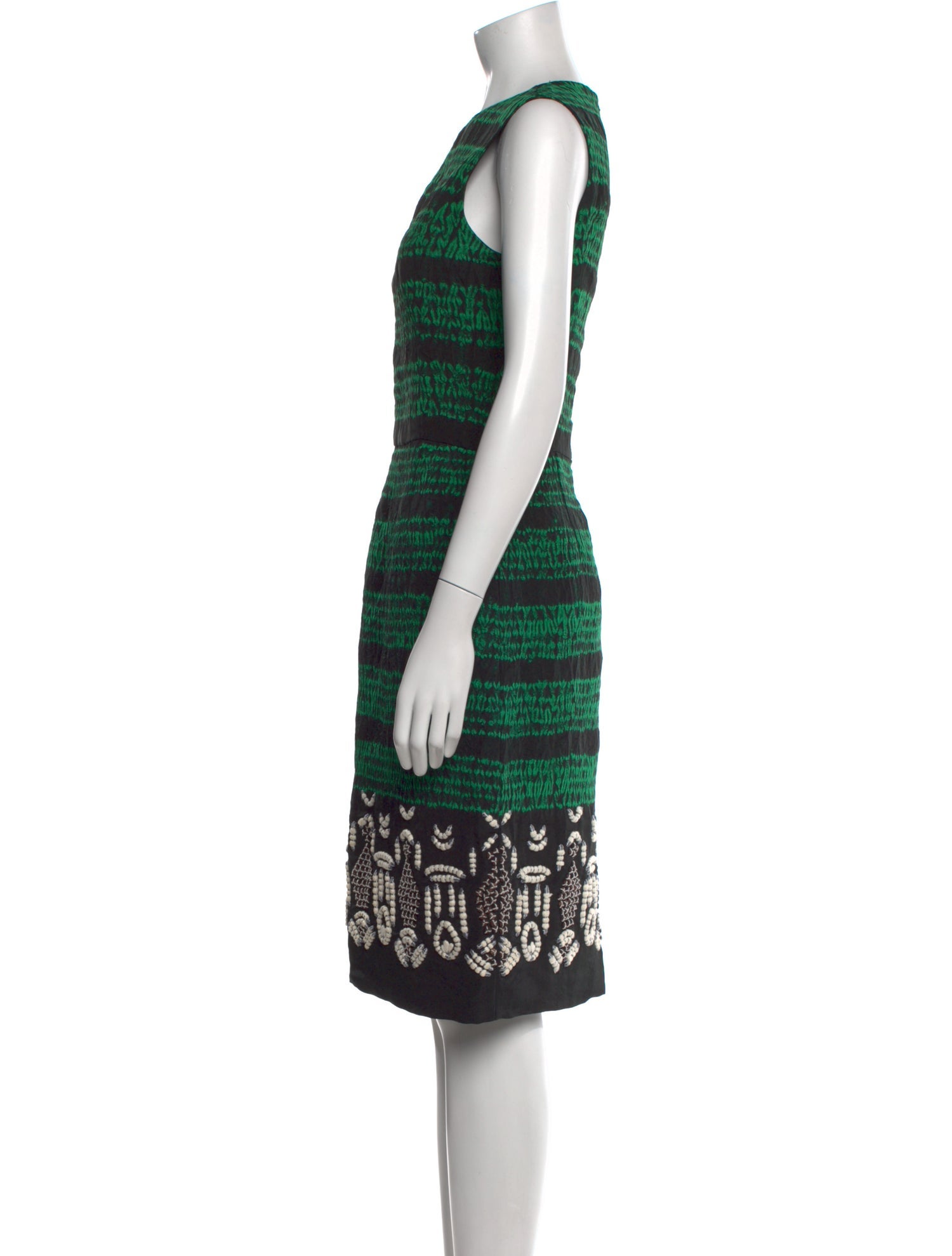 Oscar de la Renta Silk Midi Length Dress