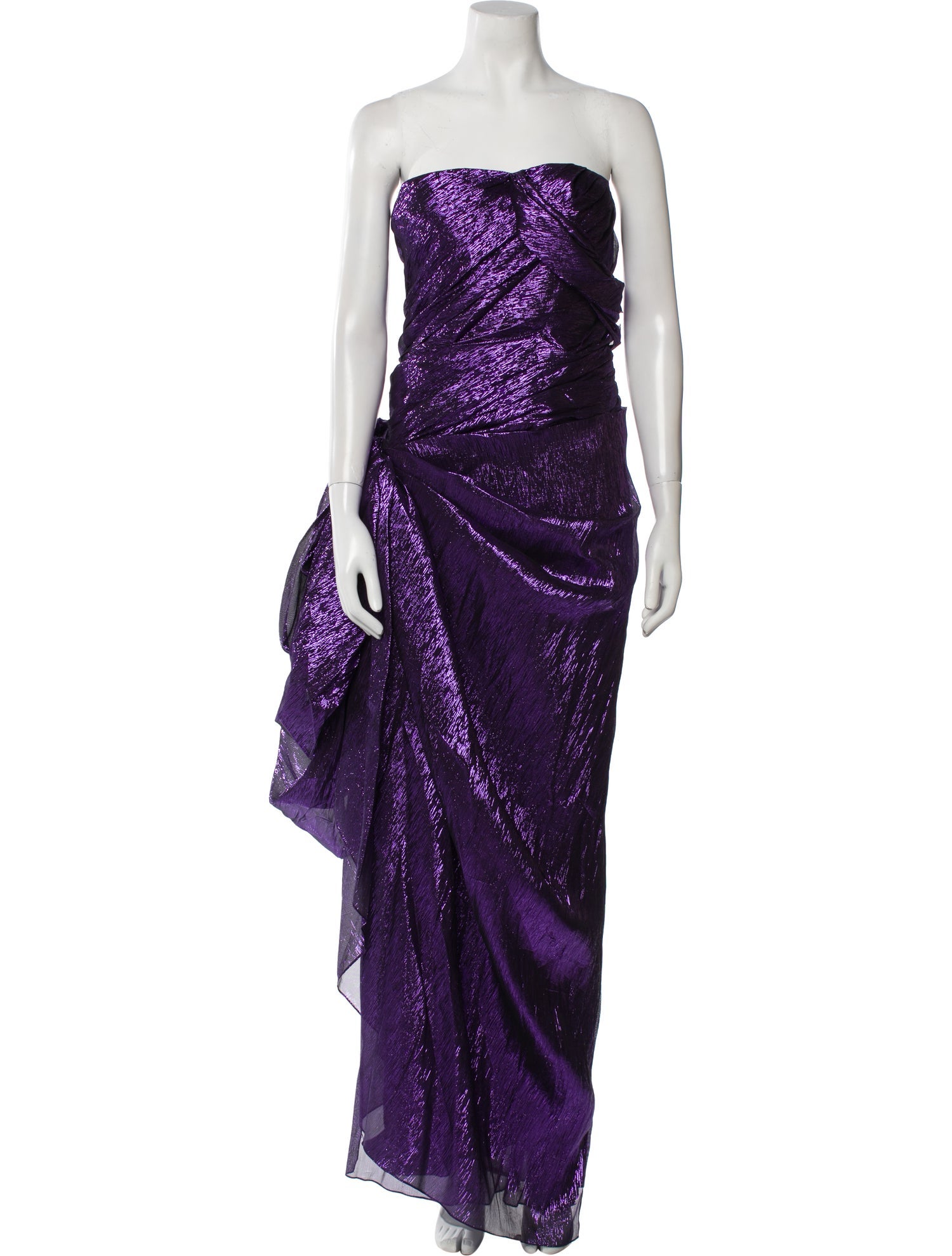 Oscar de la Renta Strapless Long Dress