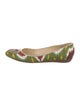 Oscar de la Renta Canvas Printed Flats