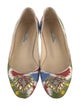 Oscar de la Renta Canvas Printed Flats