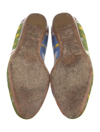 Oscar de la Renta Canvas Printed Flats