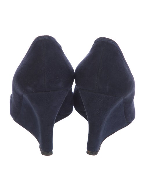 Oscar de la Renta Suede Bow Accents Pumps