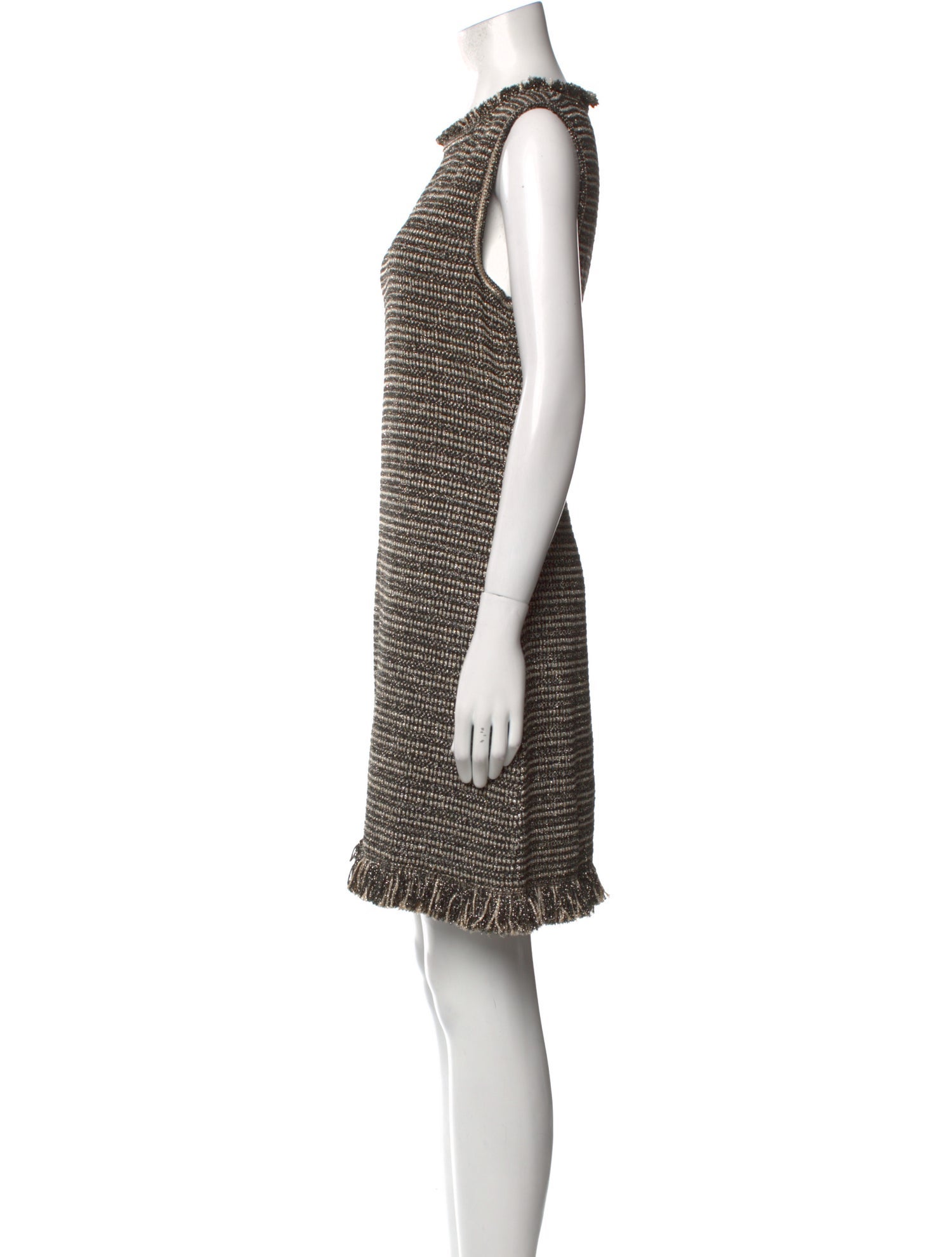 Oscar de la Renta Tweed Pattern Mini Dress