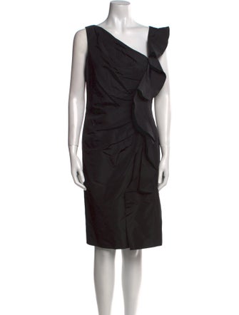 Oscar de la Renta Silk Knee-Length Dress