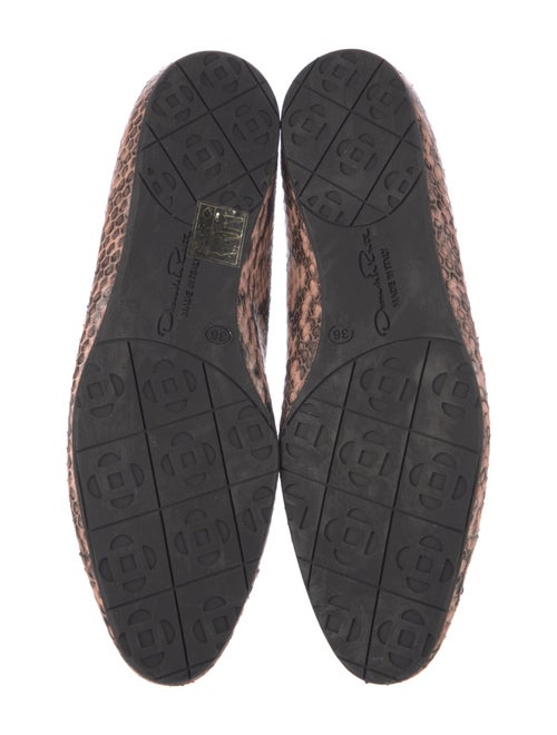 Oscar de la Renta Snakeskin Animal Print Ballet Flats