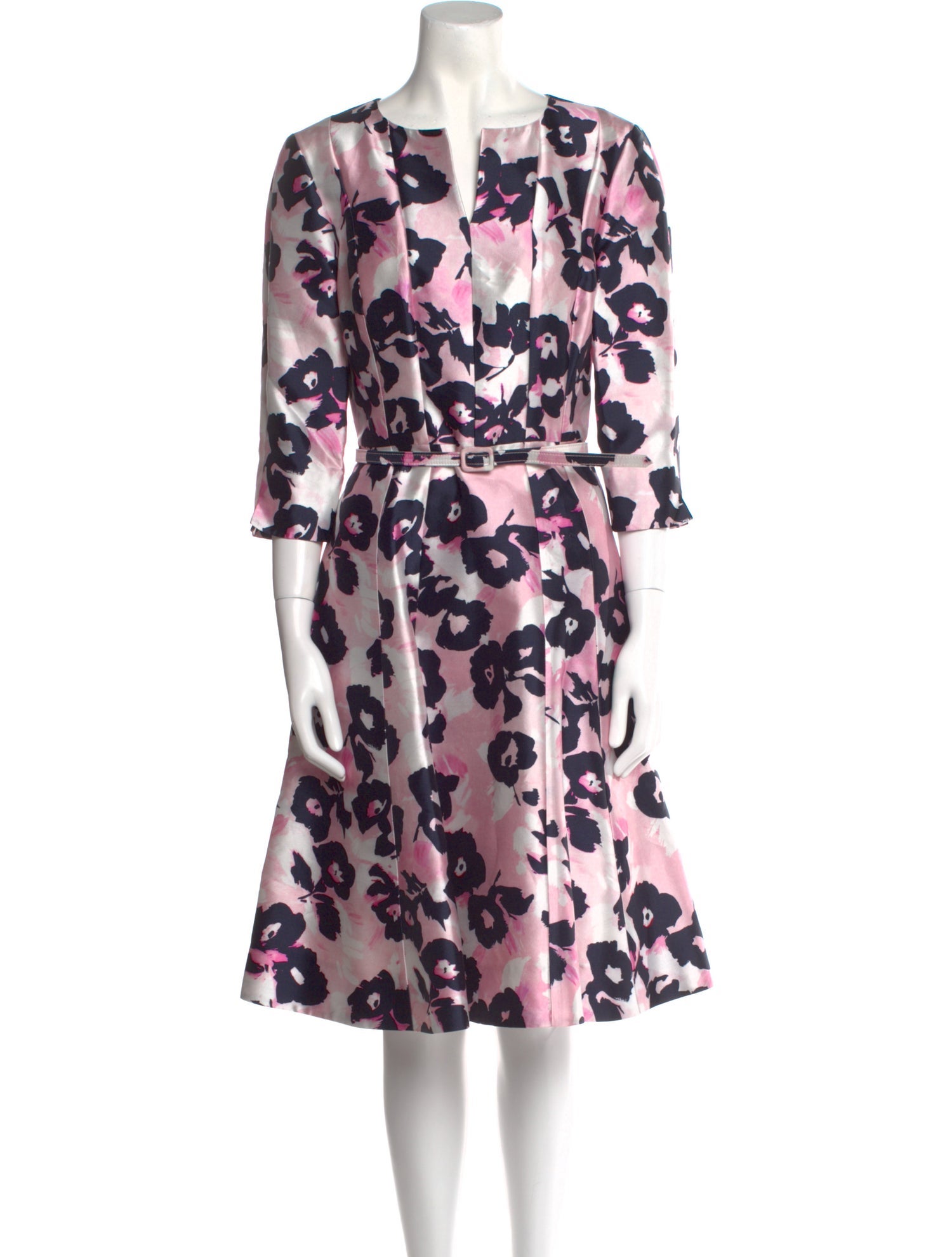 Oscar de la Renta Silk Knee-Length Dress w/ Tags
