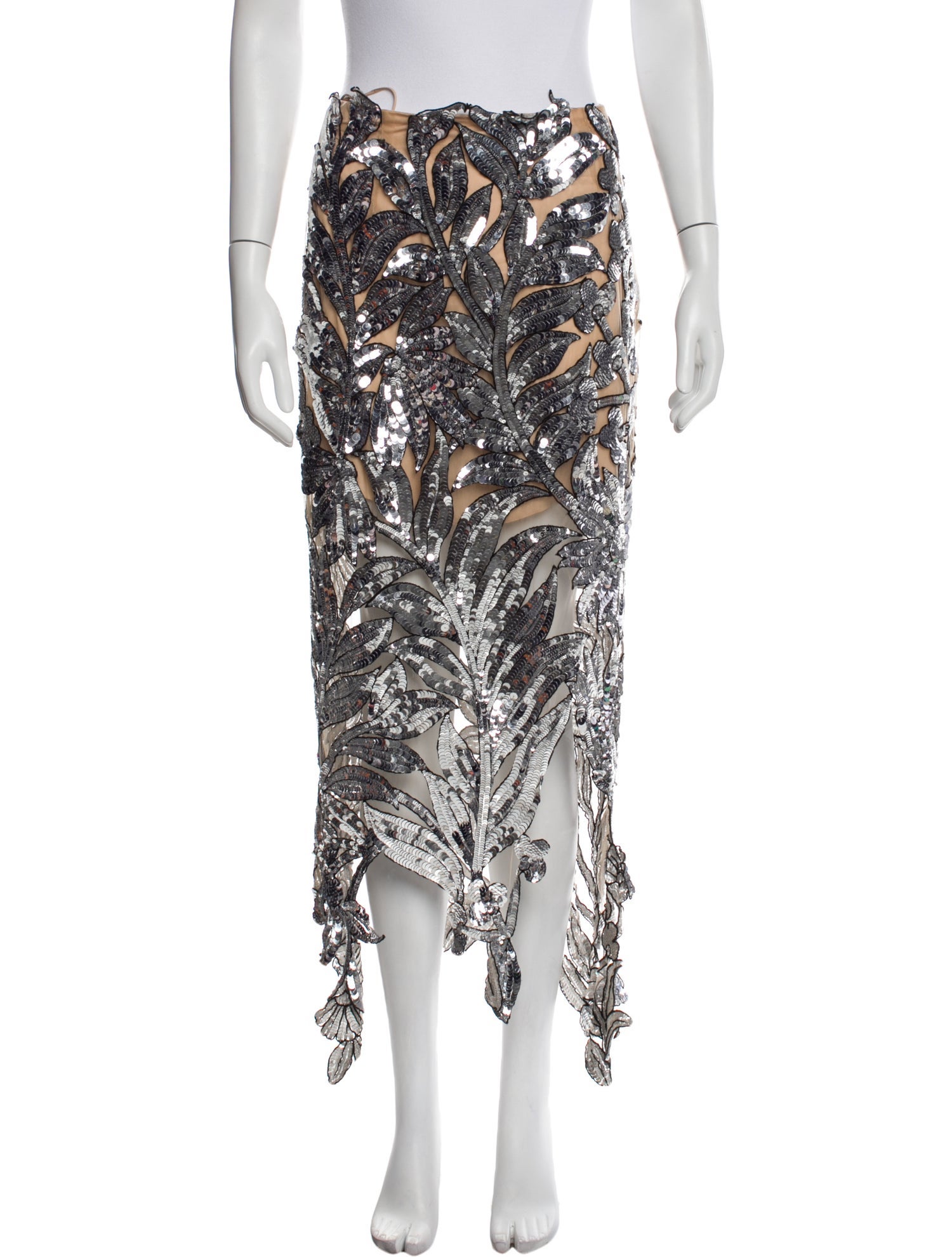 Oscar de la Renta Nylon Midi Length Skirt